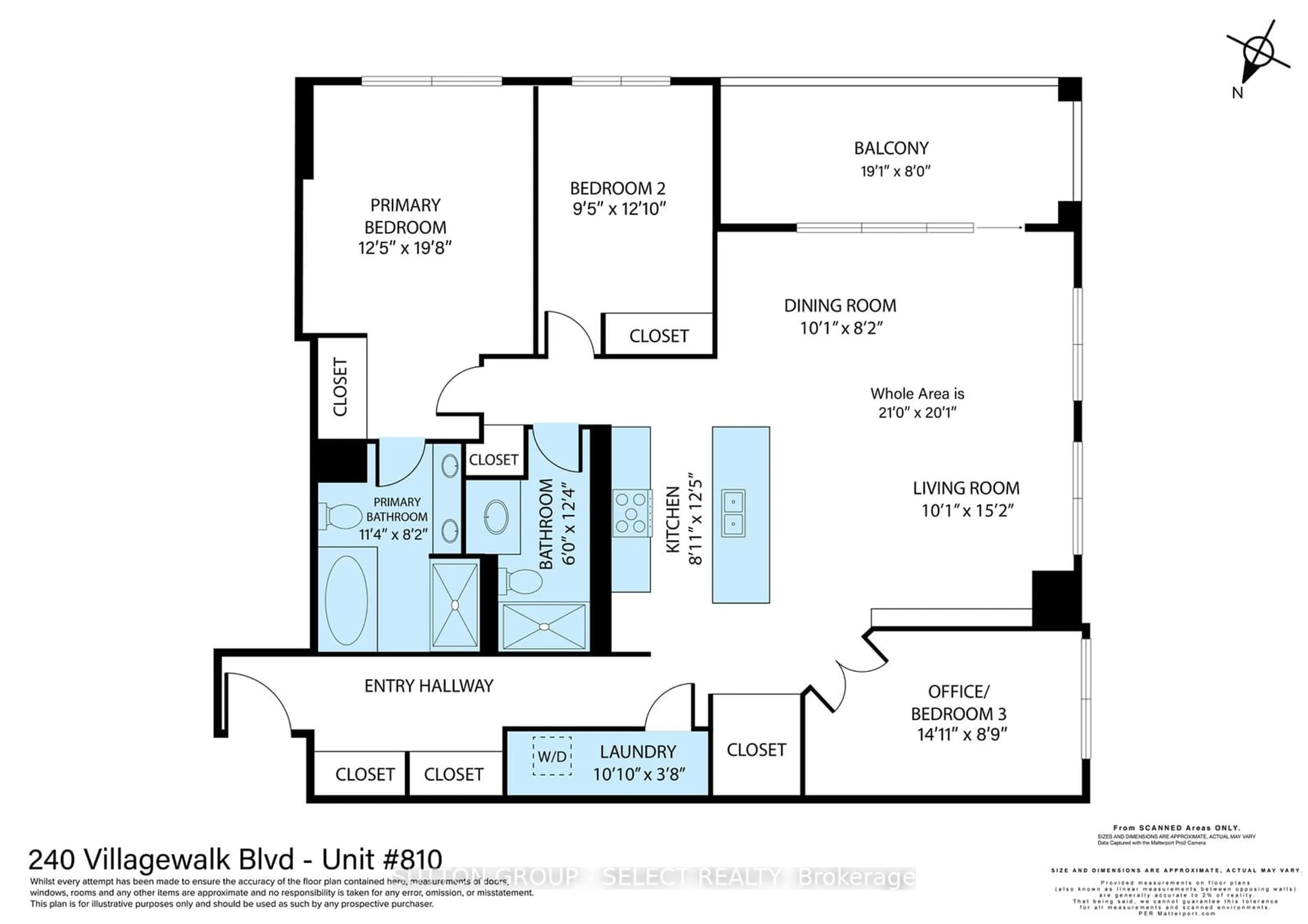 Floor plan for 240 Villagewalk Blvd #810, London Ontario N6G 0P6