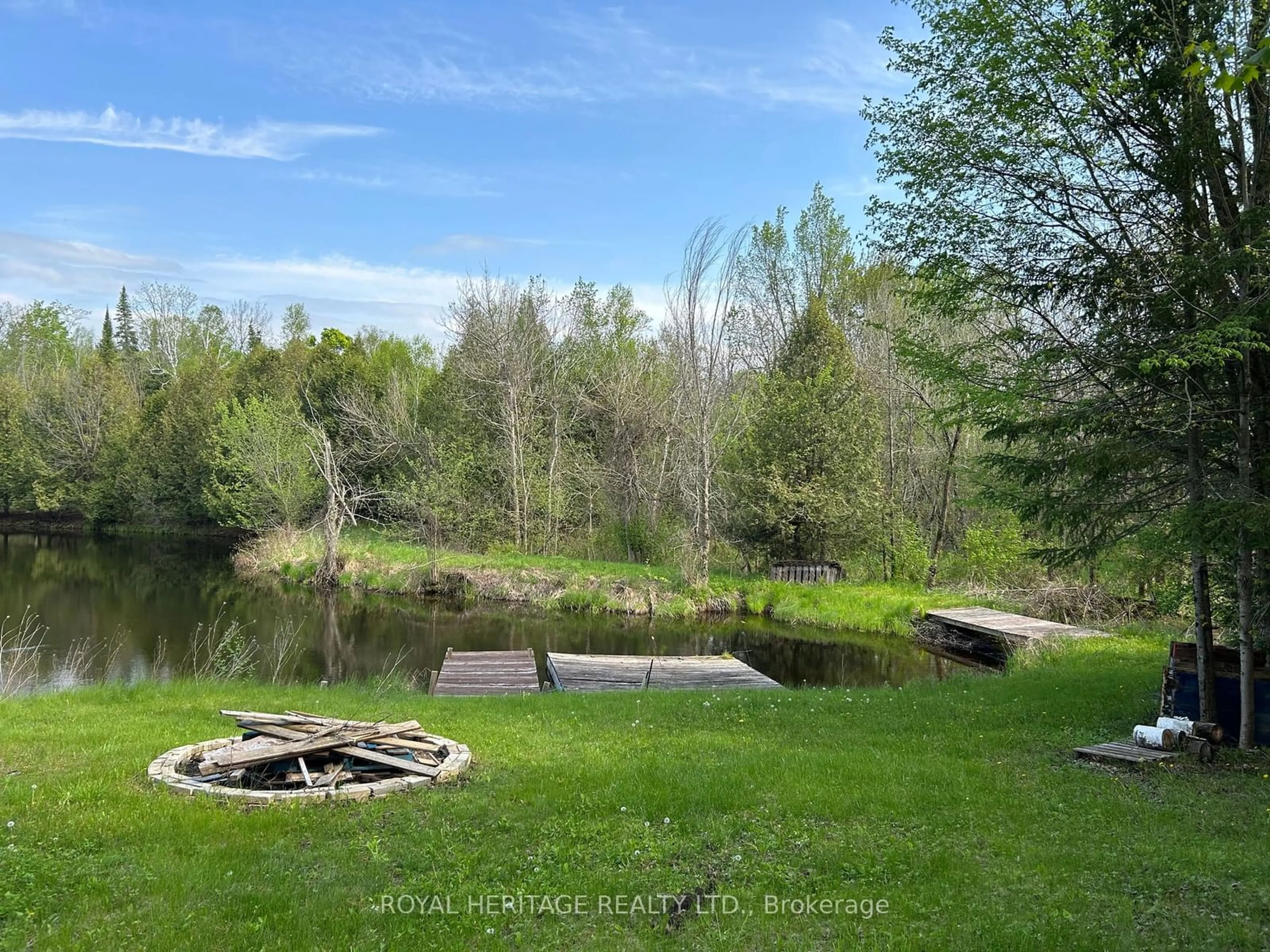 Patio, the fenced backyard for 810 4th Line, Douro-Dummer Ontario K0L 3E0