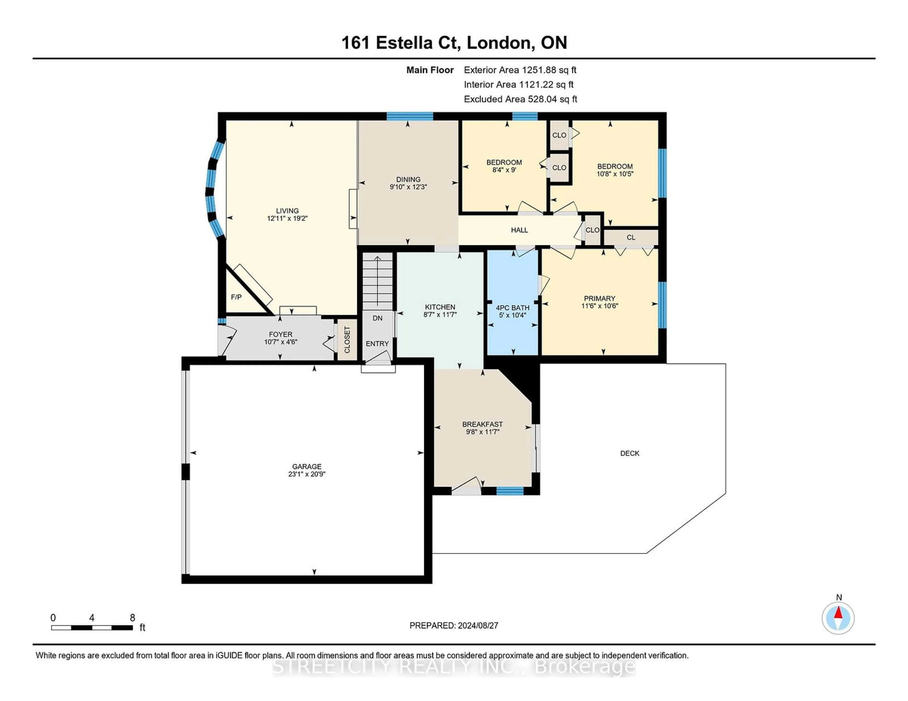 Floor plan for 161 Estella Crt, London Ontario N6J 3C5