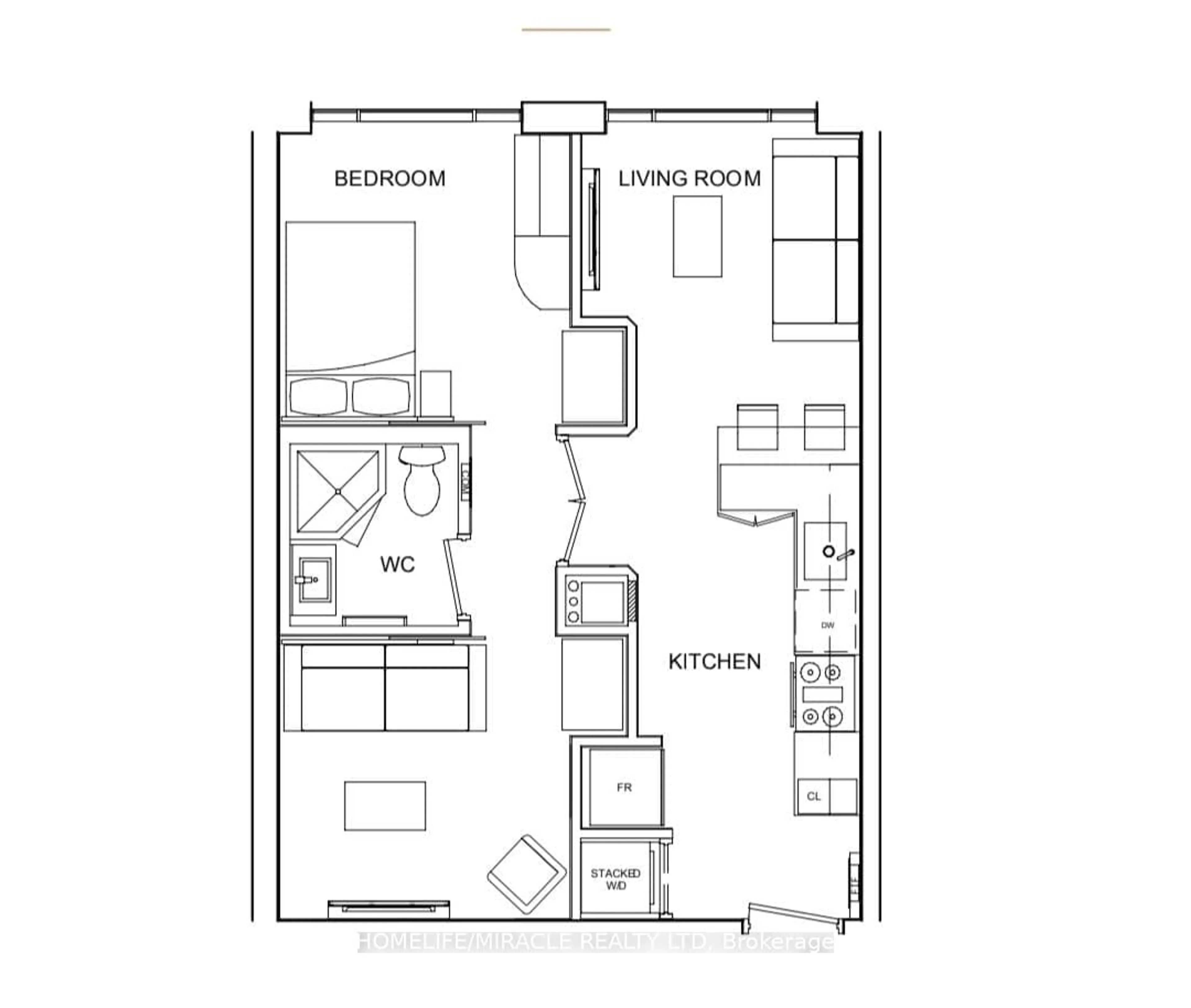 Floor plan for 145 Columbia St #725, Waterloo Ontario N2L 3L2