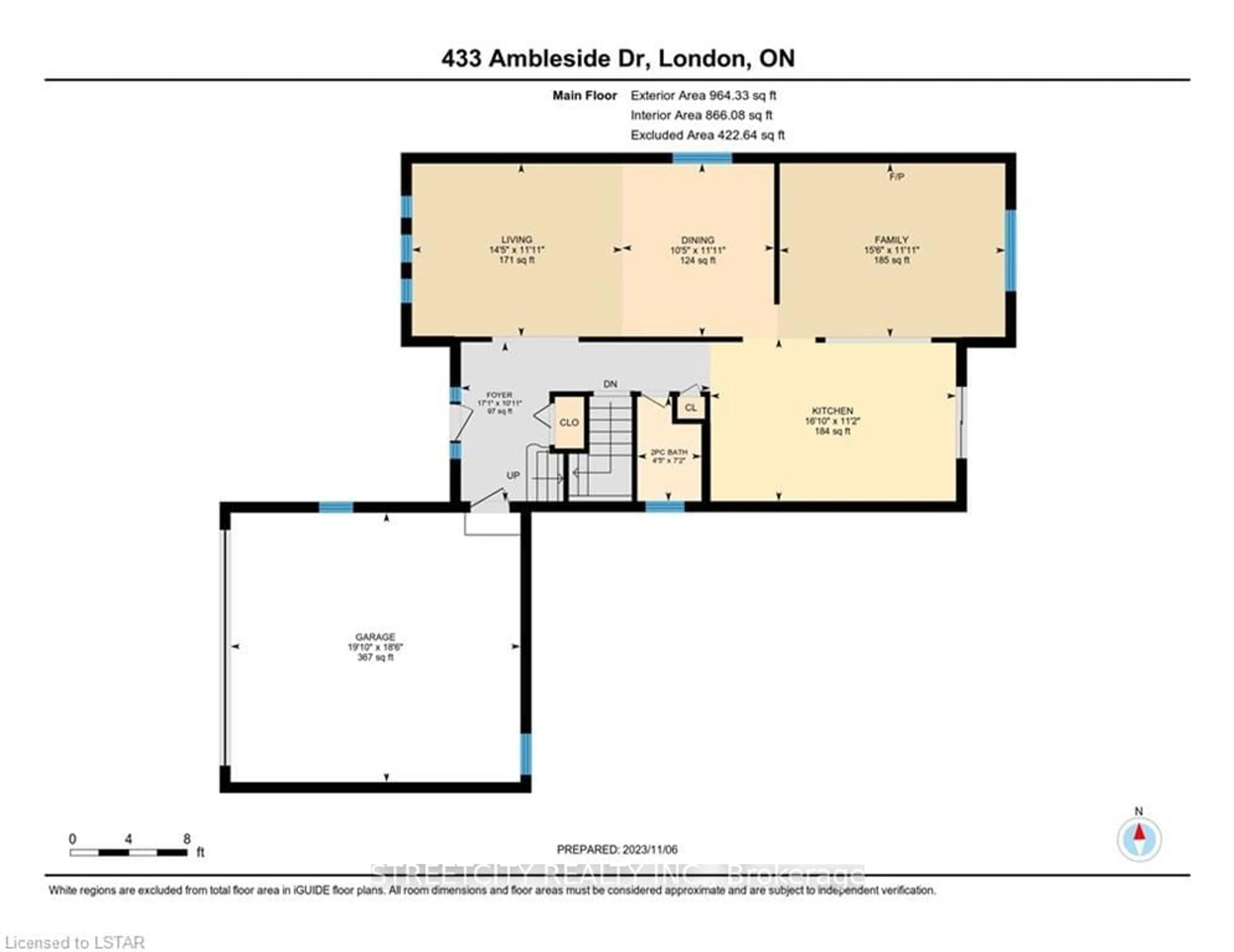 Floor plan for 433 AMBLESIDE Dr, London Ontario N6G 4X9