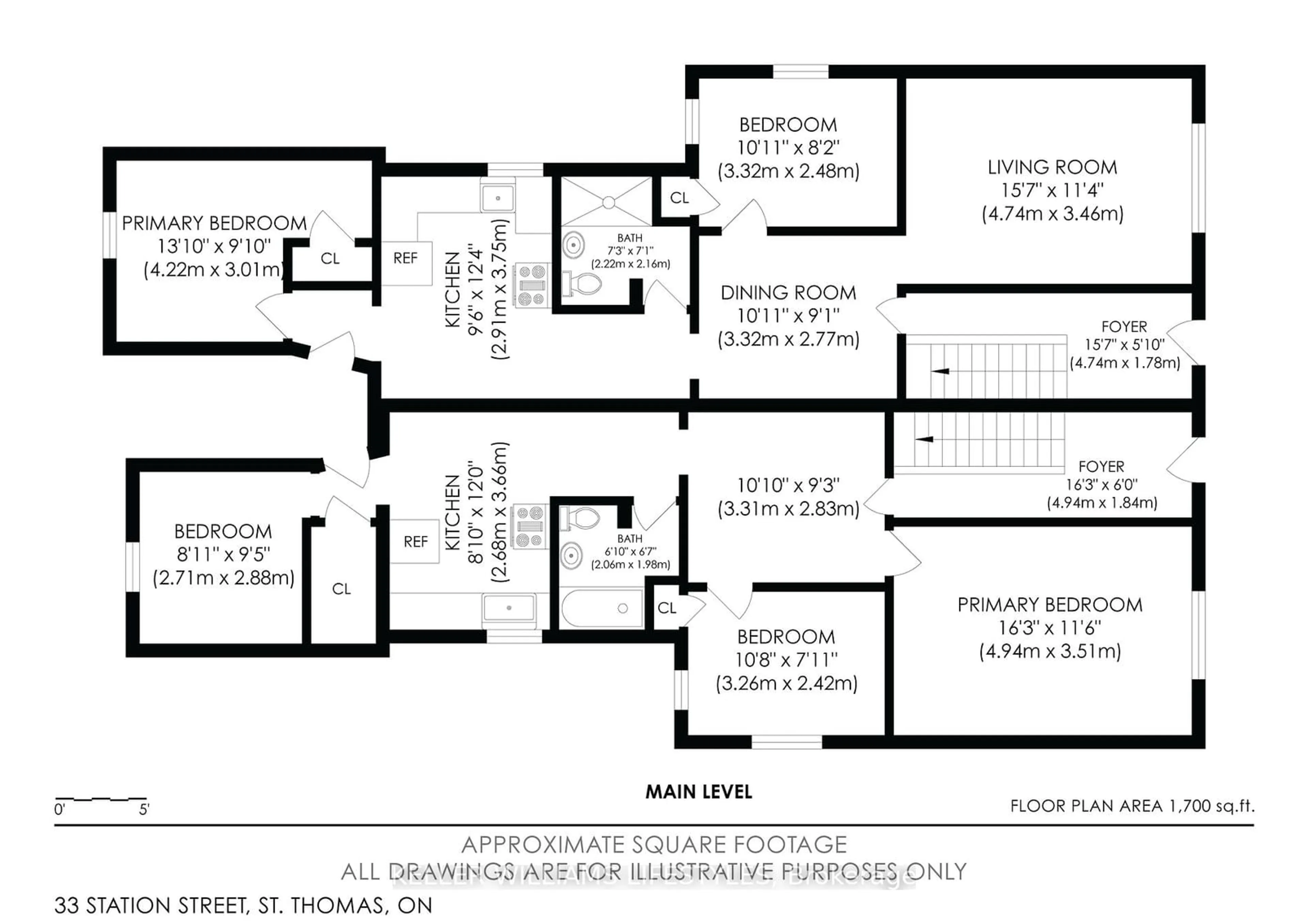 Floor plan for 33 Station St, St. Thomas Ontario N5P 2X1