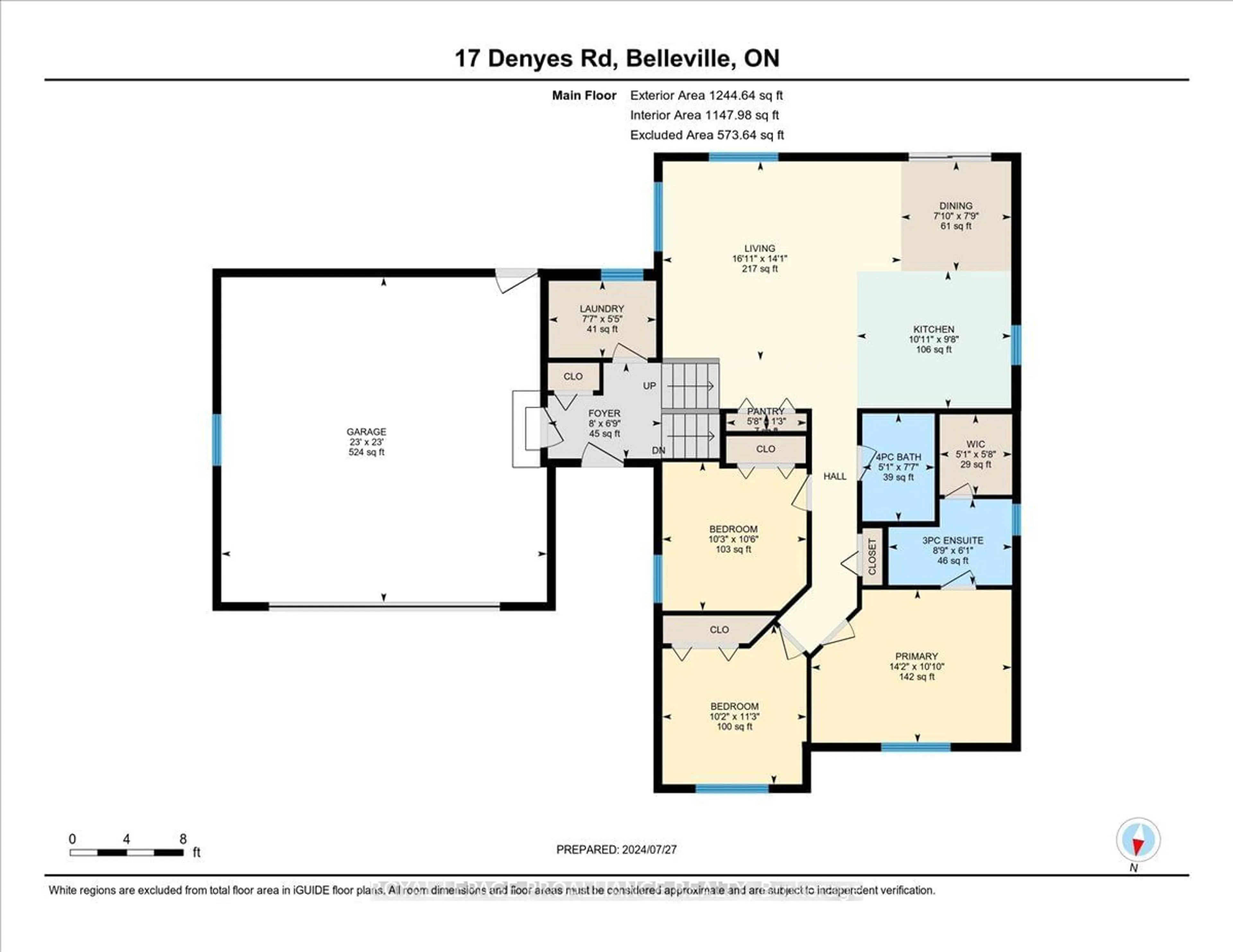 Floor plan for 17 Denyes Rd, Belleville Ontario K0K 2V0