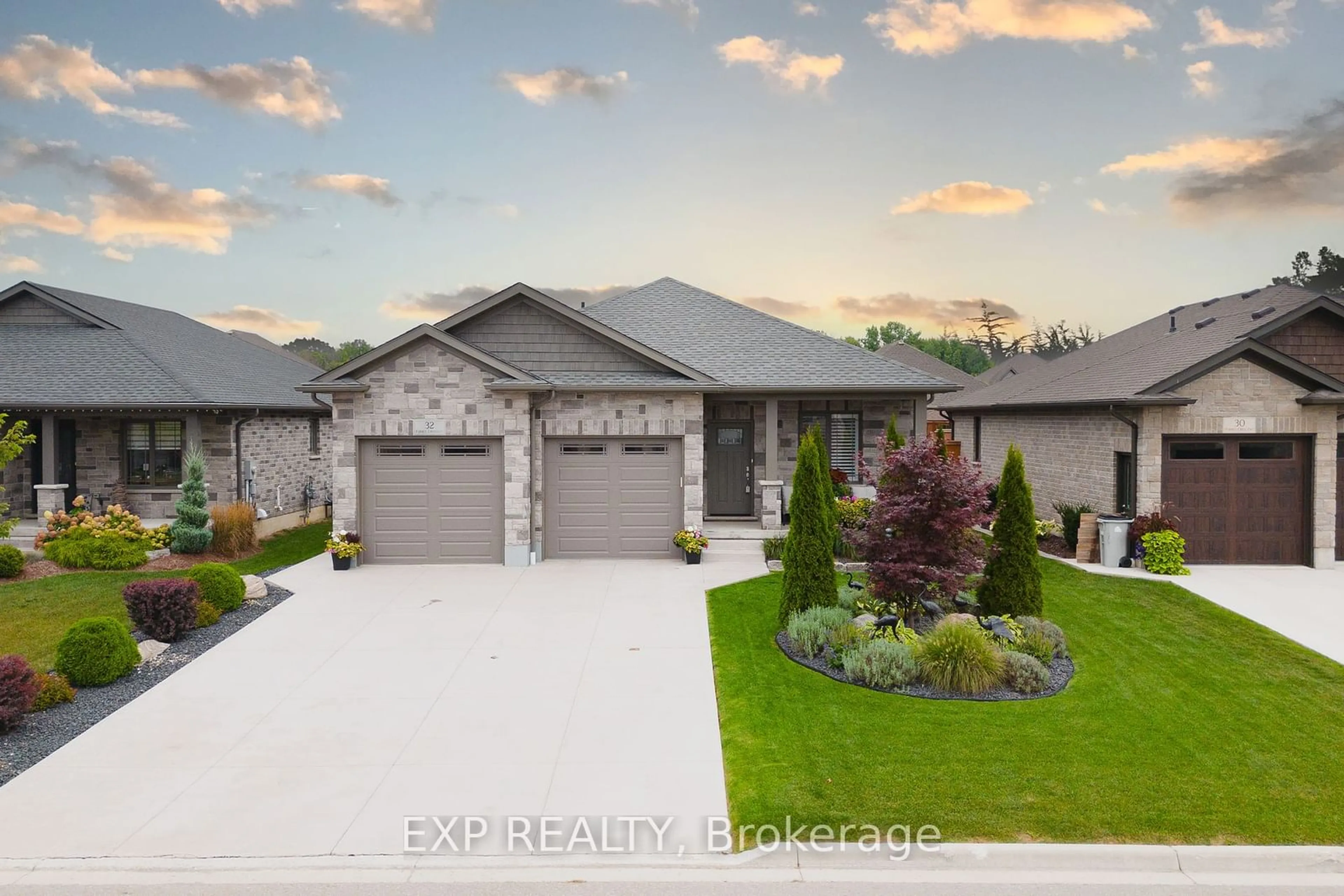 Frontside or backside of a home, the street view for 32 Forbes Cres, North Perth Ontario N4W 0B9