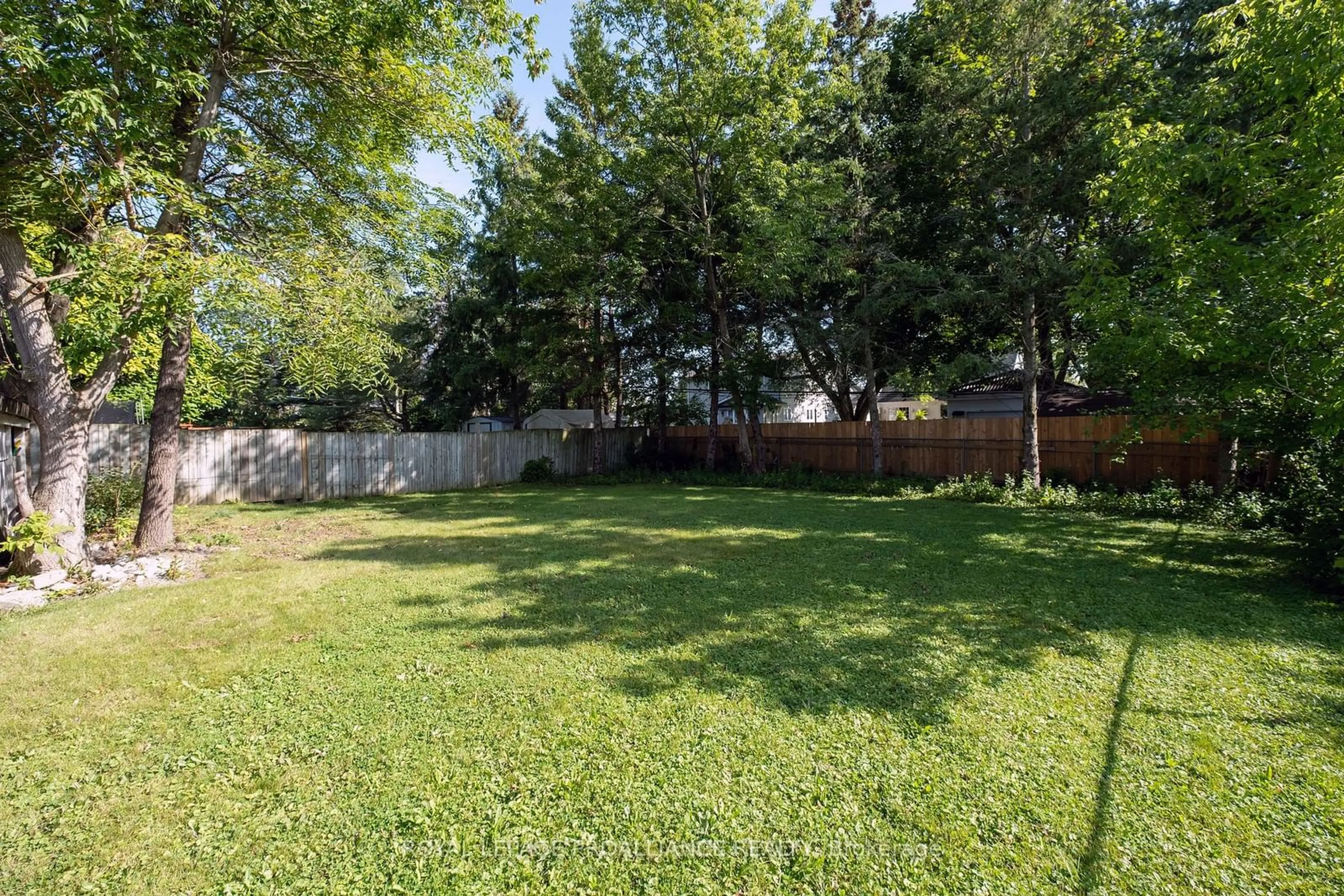 Patio, the fenced backyard for 27 Glendale Rd, Belleville Ontario K8P 4H4