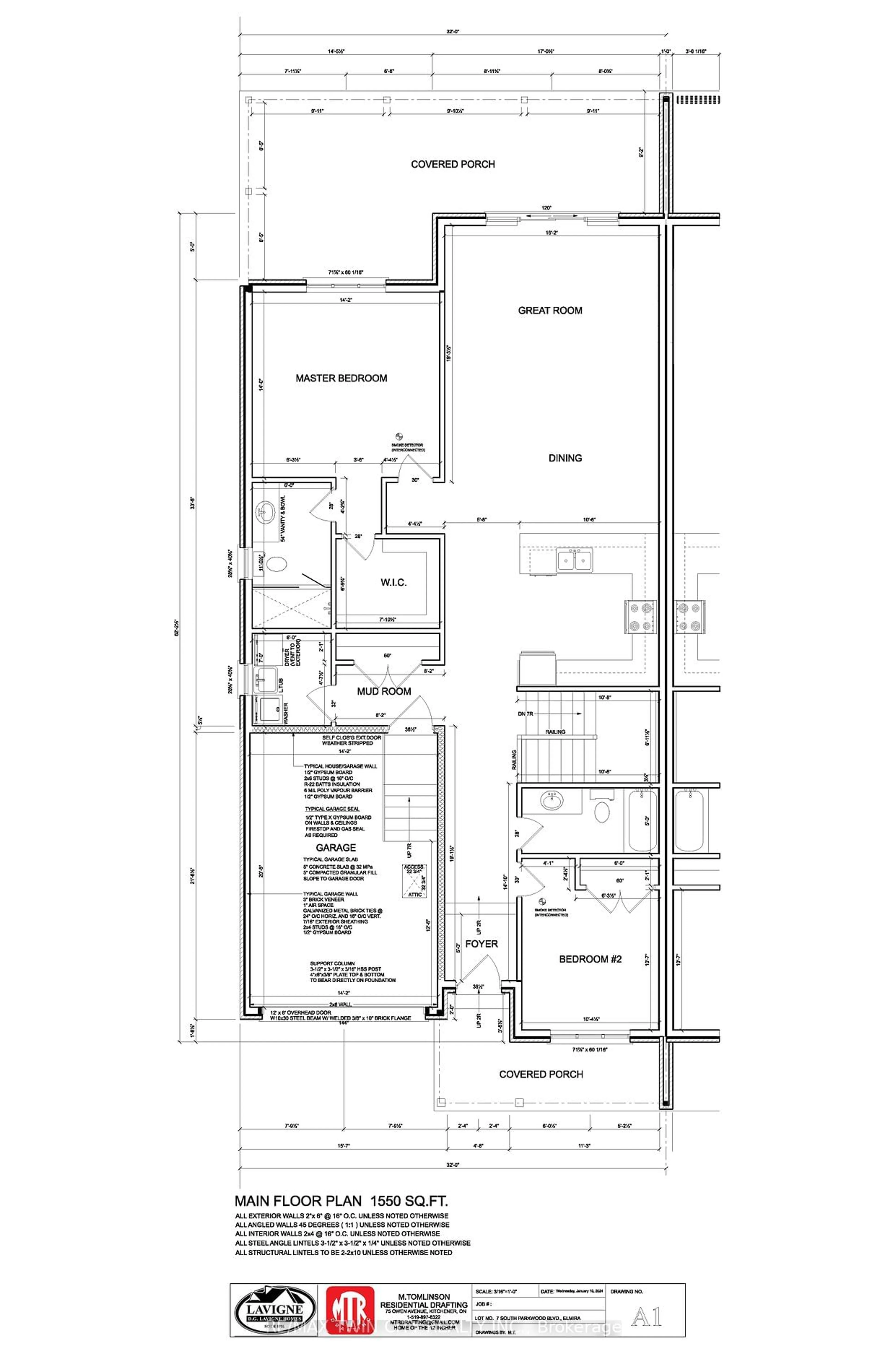 Floor plan for 104 South Parkwood Blvd, Woolwich Ontario N3B 0E6