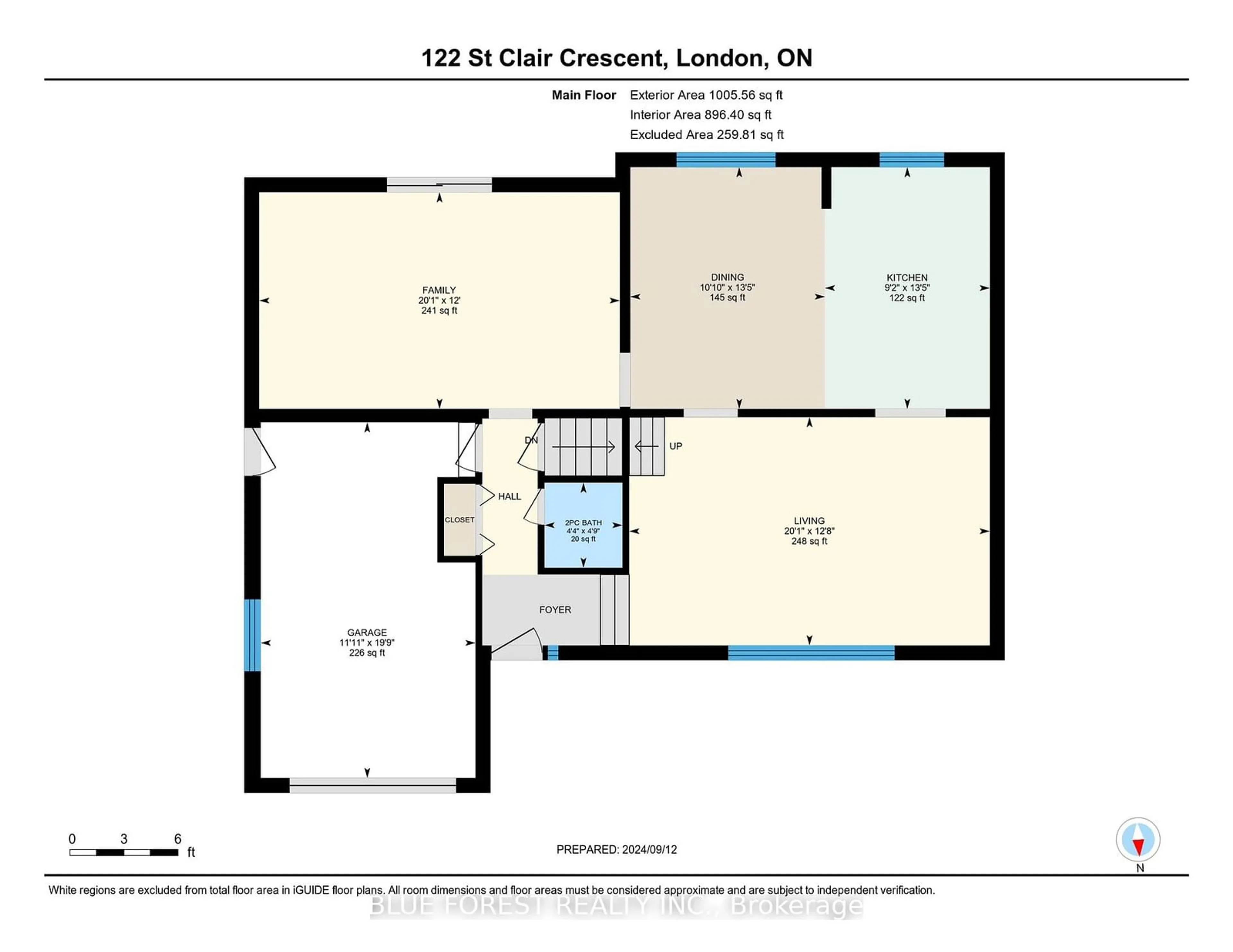 Floor plan for 122 St. Clair Cres, London Ontario N6J 3V9