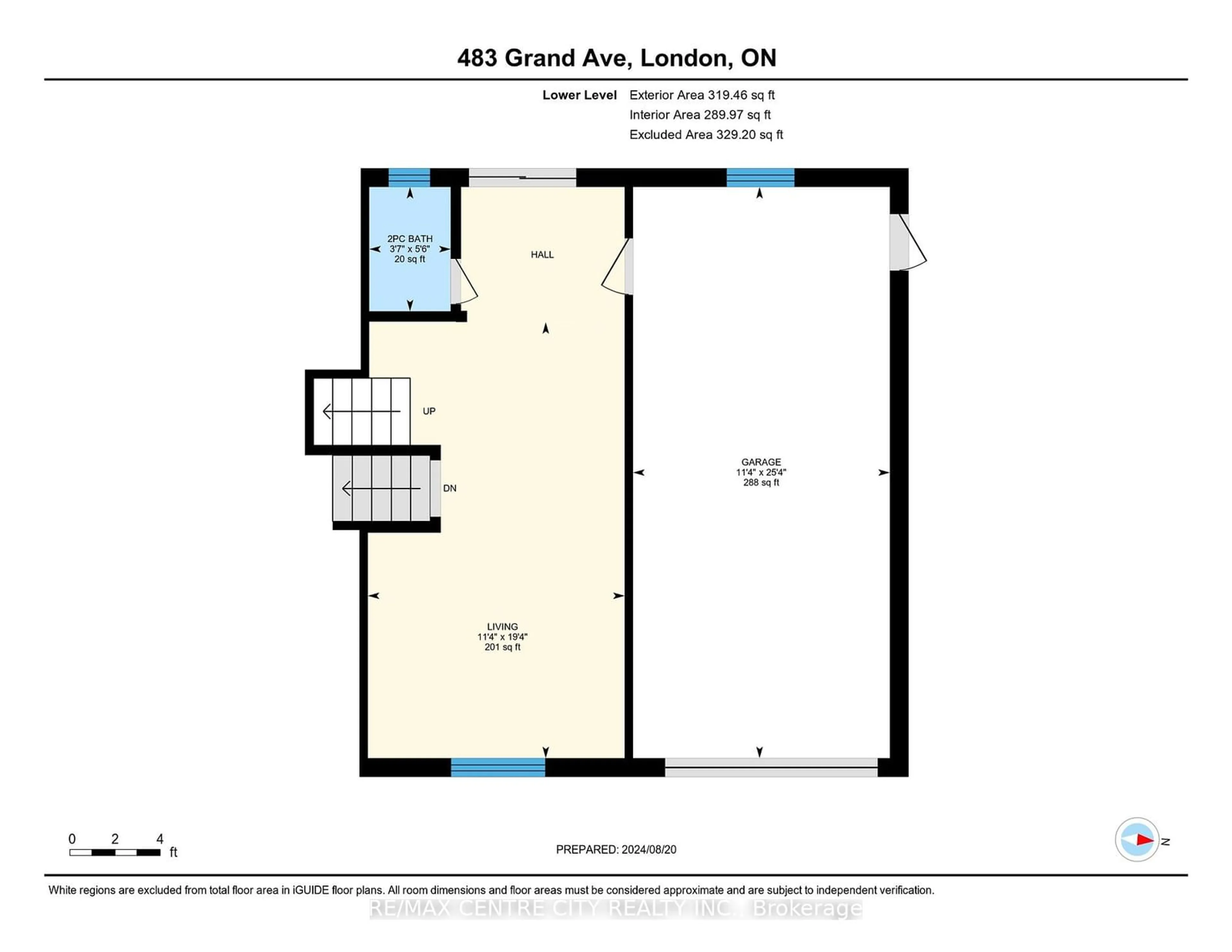 Floor plan for 483 Grand View Ave, London Ontario N6K 2T4