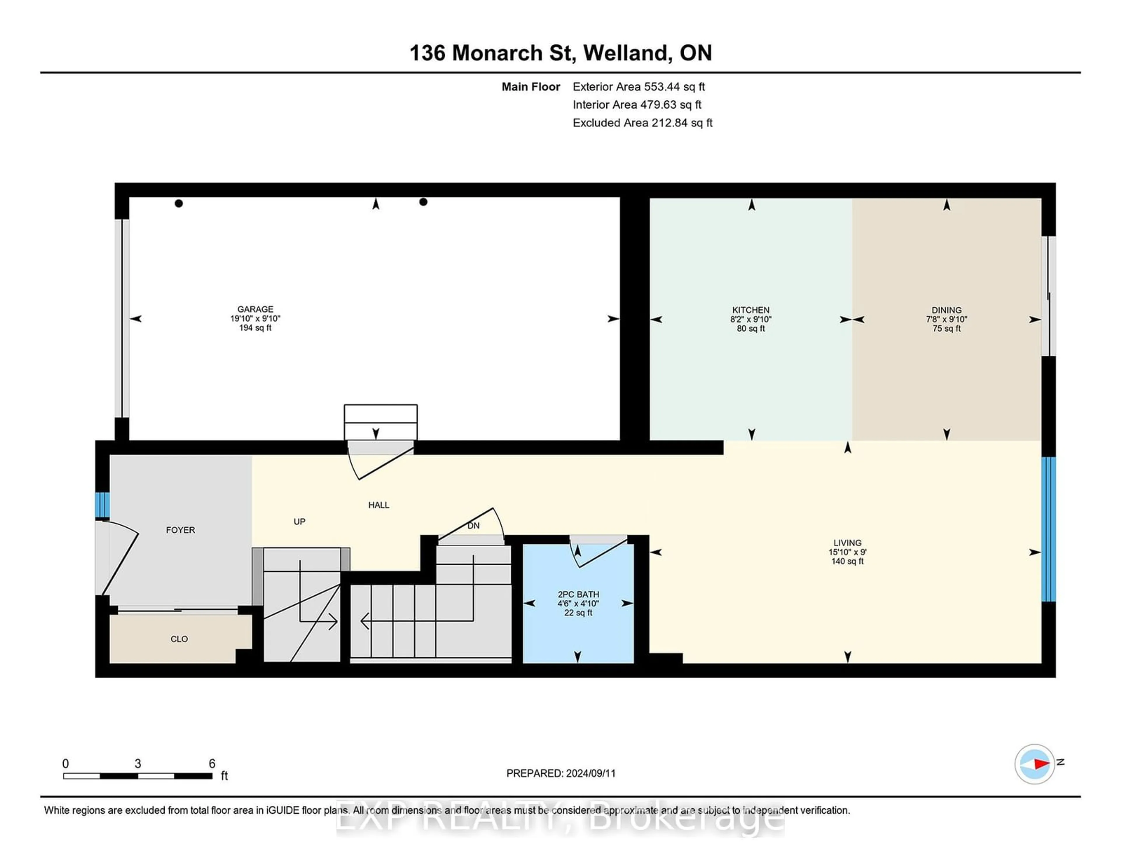 Floor plan for 136 Monarch St, Welland Ontario L3C 0G6