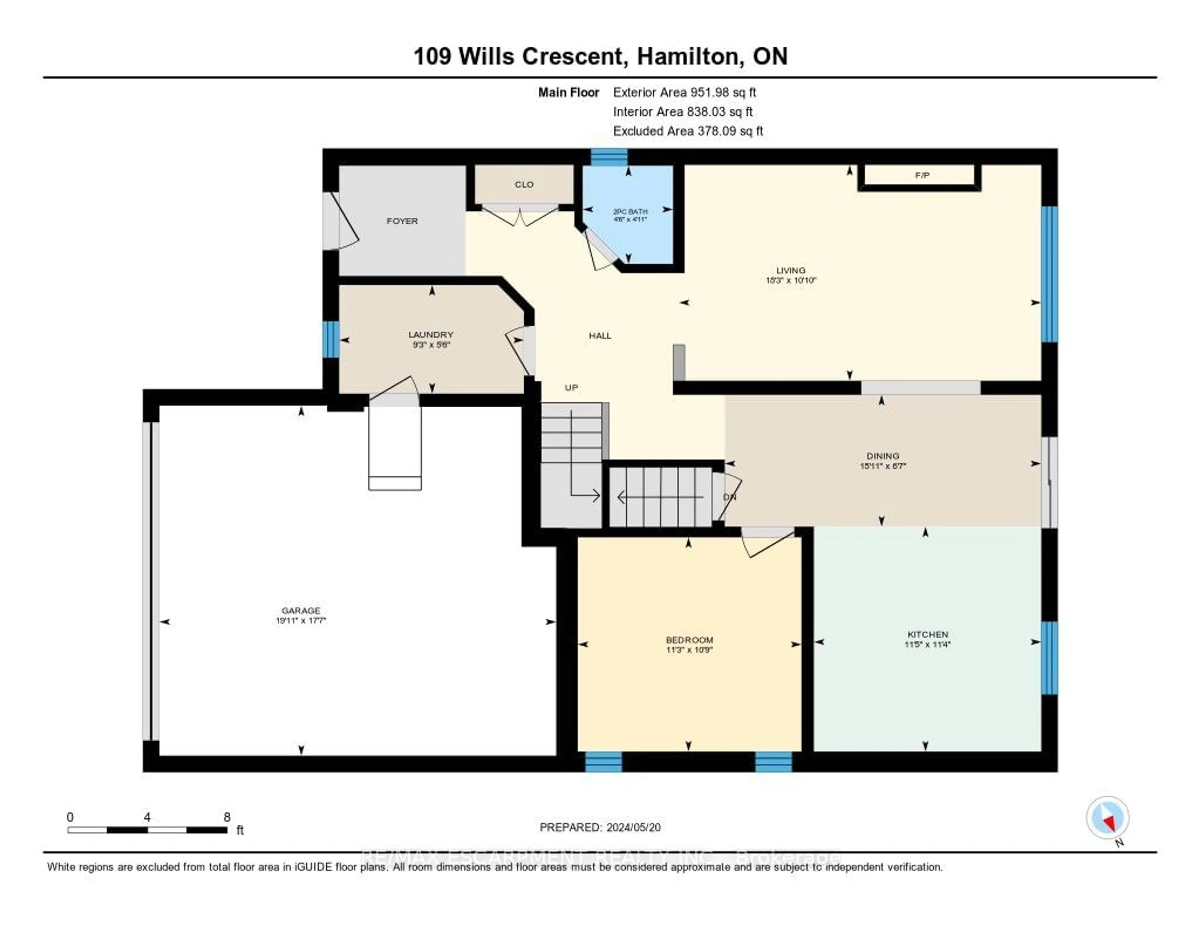 Floor plan for 109 Wills Cres, Hamilton Ontario L0R 1C0