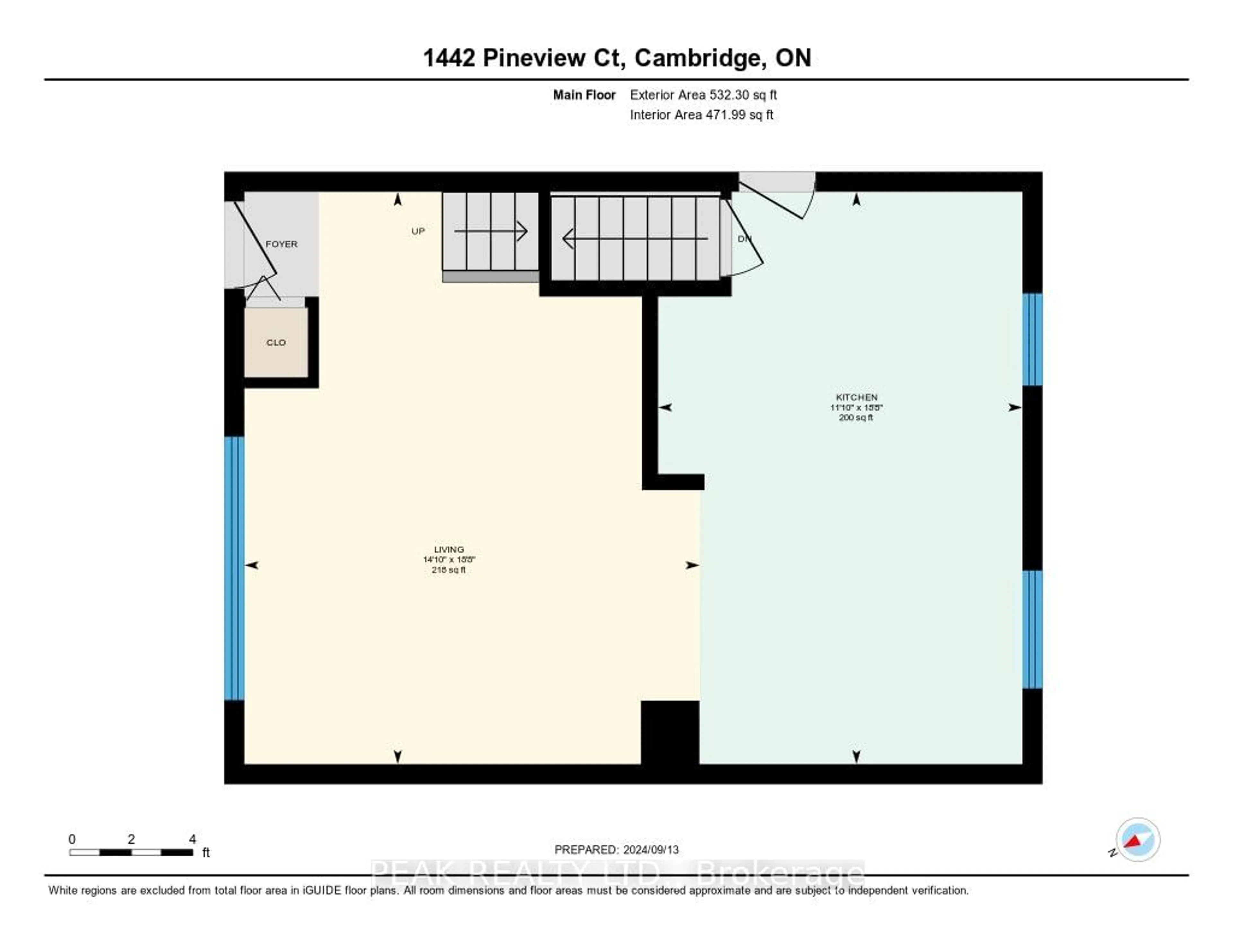 Floor plan for 1442 Pineview Crt, Cambridge Ontario N3H 4X1