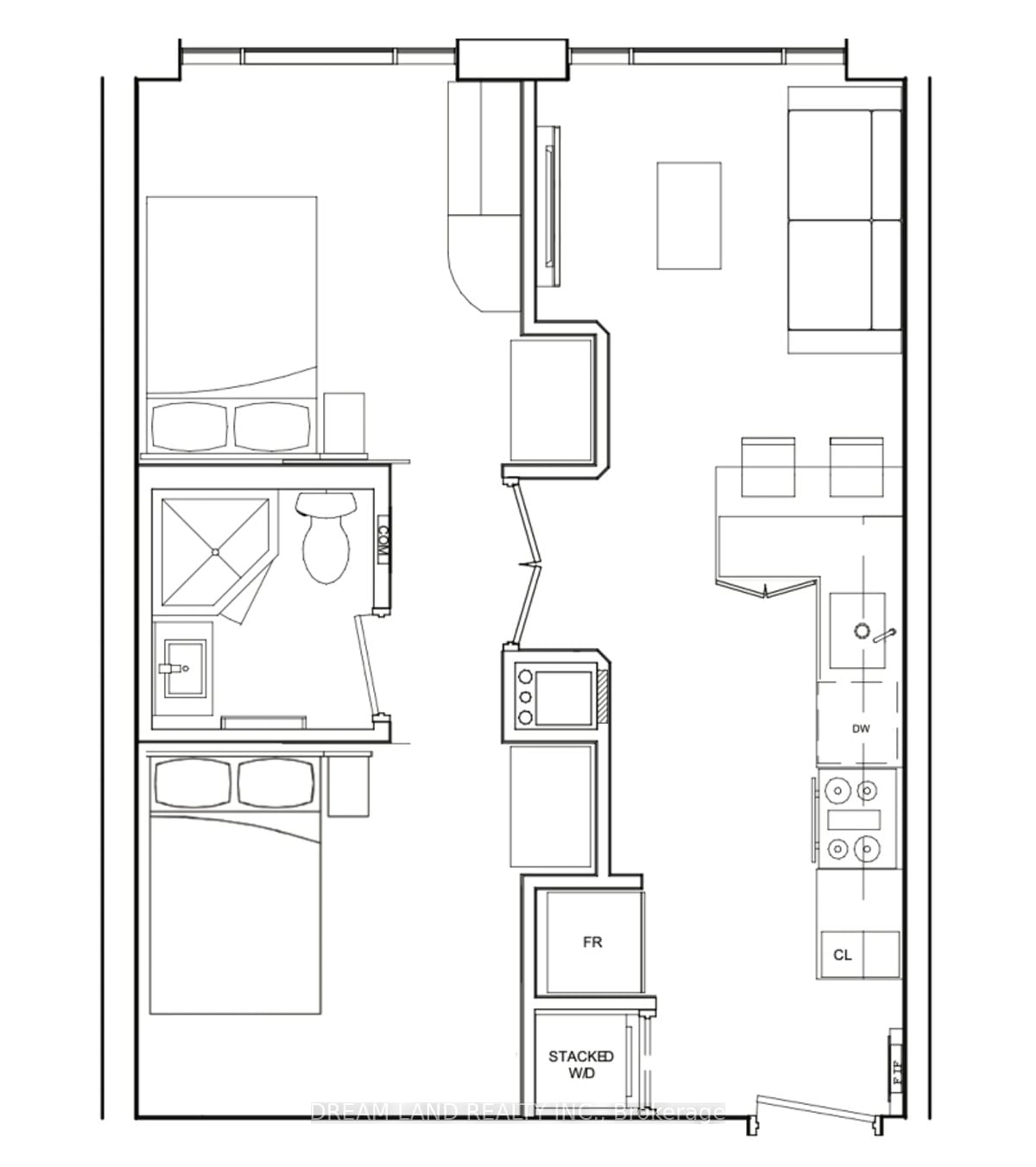 Floor plan for 145 Columbia St #717, Waterloo Ontario N2L 3L2