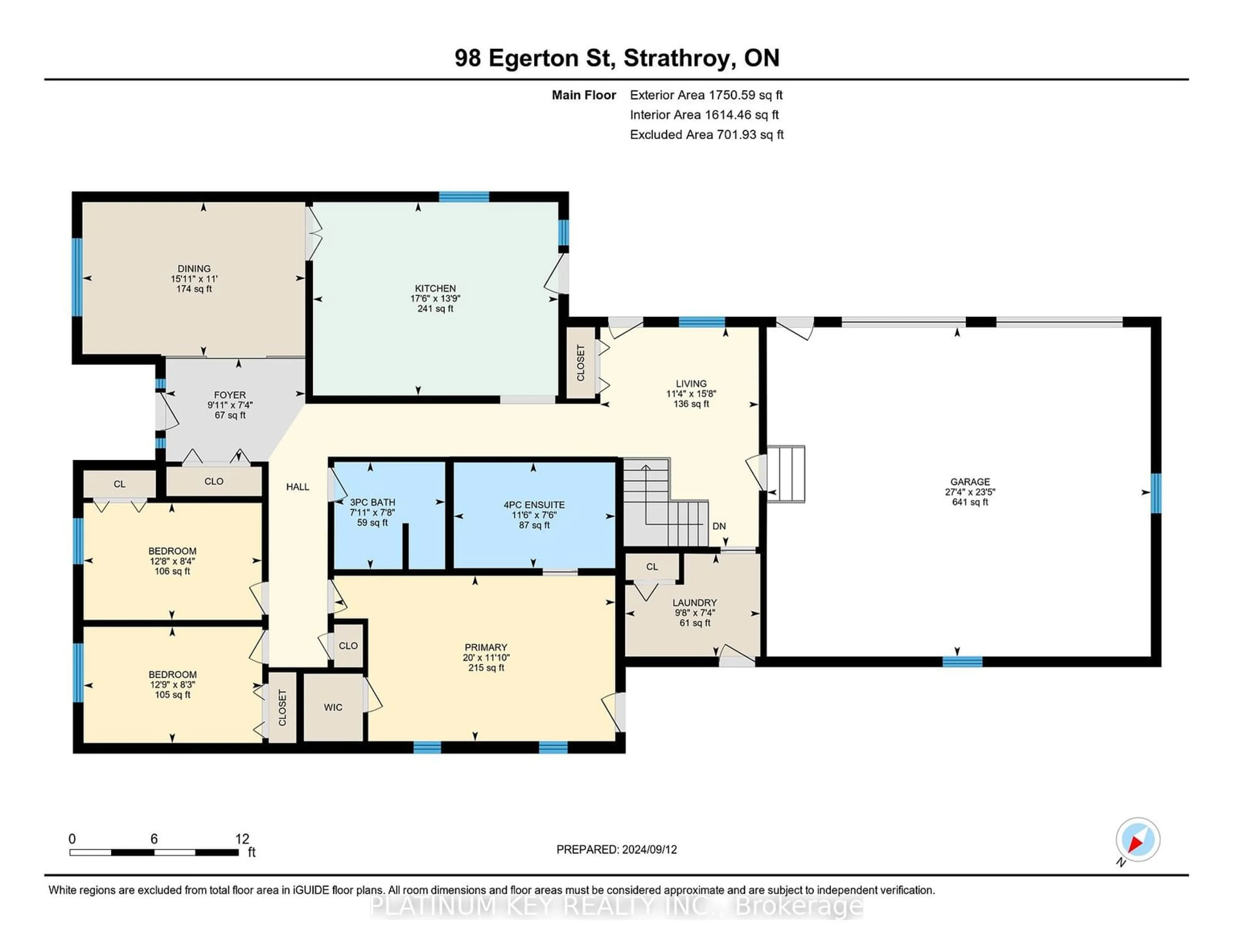 Floor plan for 98 Egerton St, Strathroy-Caradoc Ontario N7G 2E8