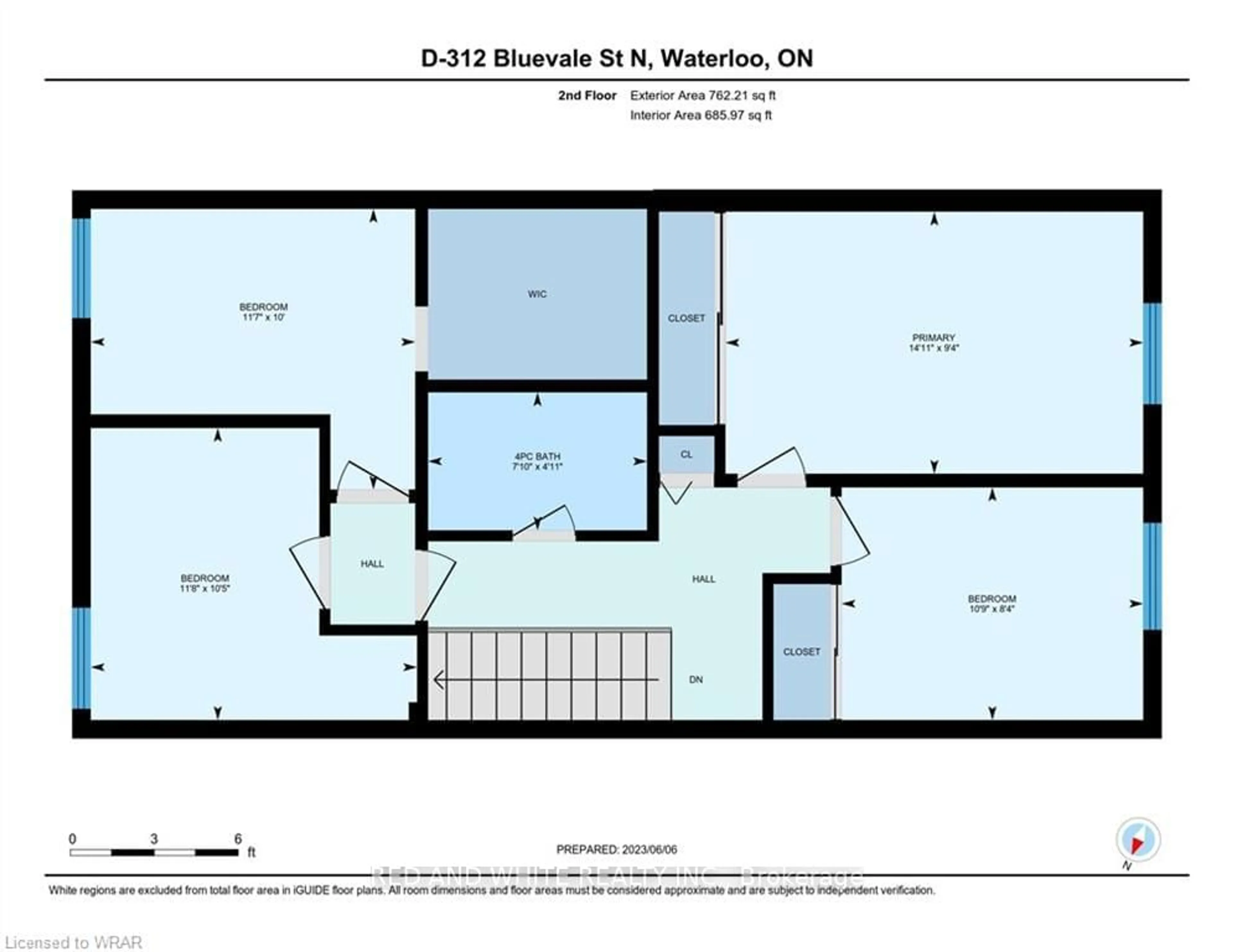 Floor plan for 312 Bluevale St #D, Waterloo Ontario N2J 4G3