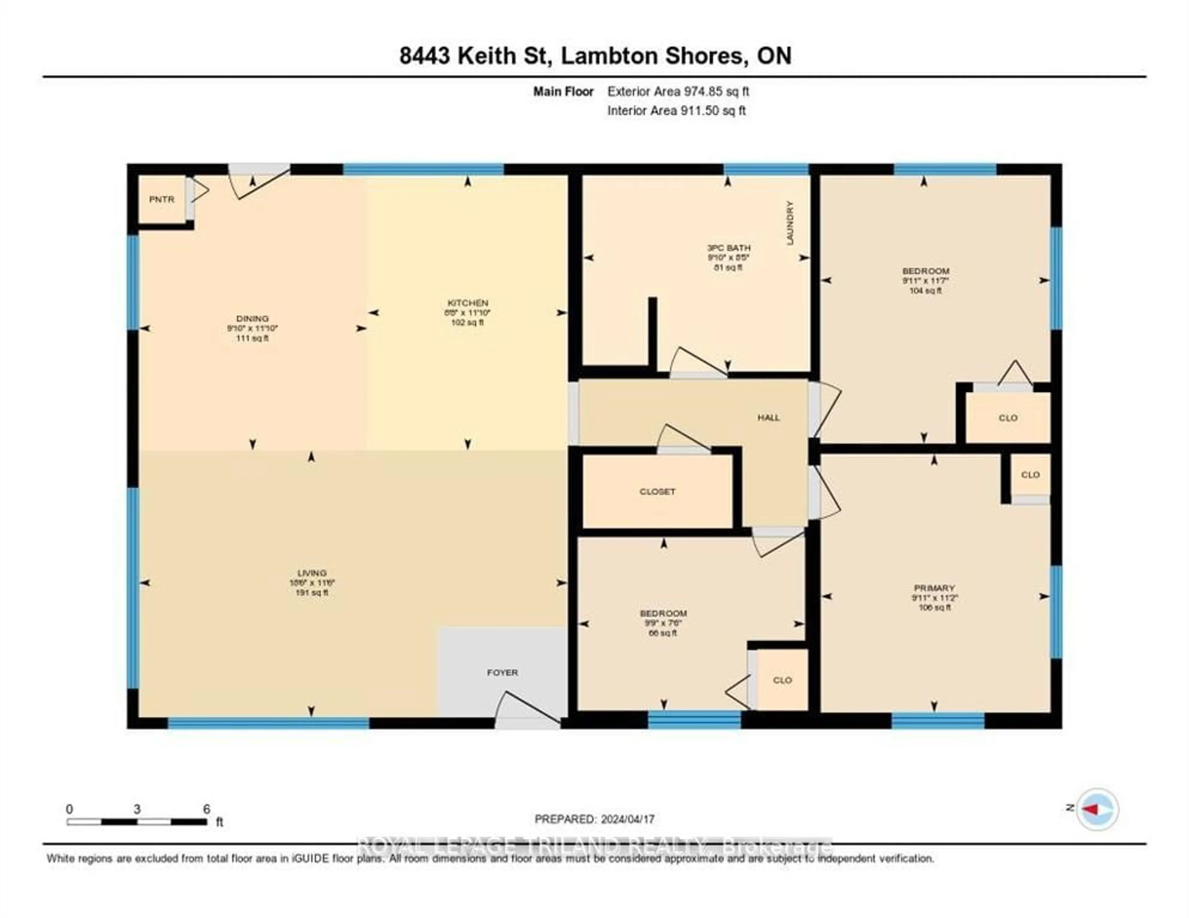 Floor plan for 8443 Keith St, Lambton Shores Ontario N0N 1J7