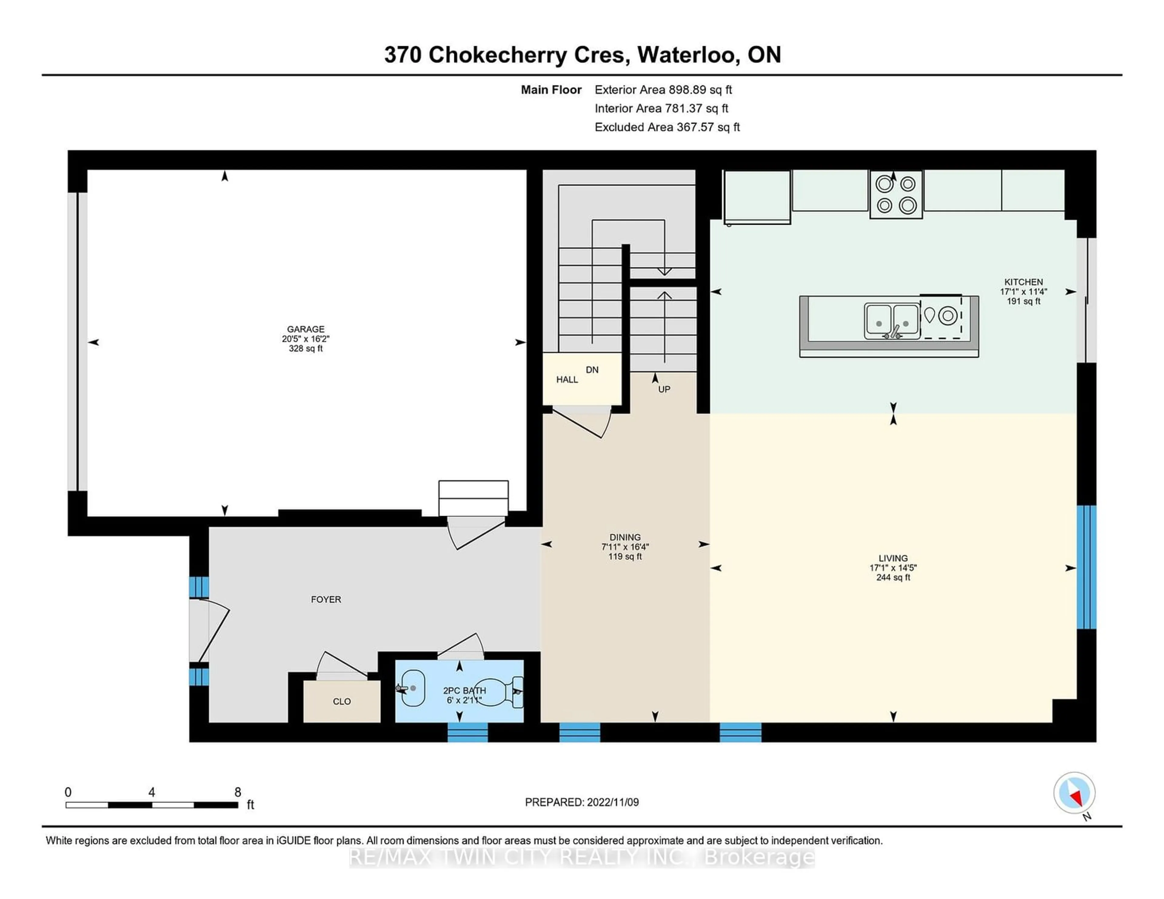 Floor plan for 360 Chokecherry Cres, Waterloo Ontario N2V 0H1