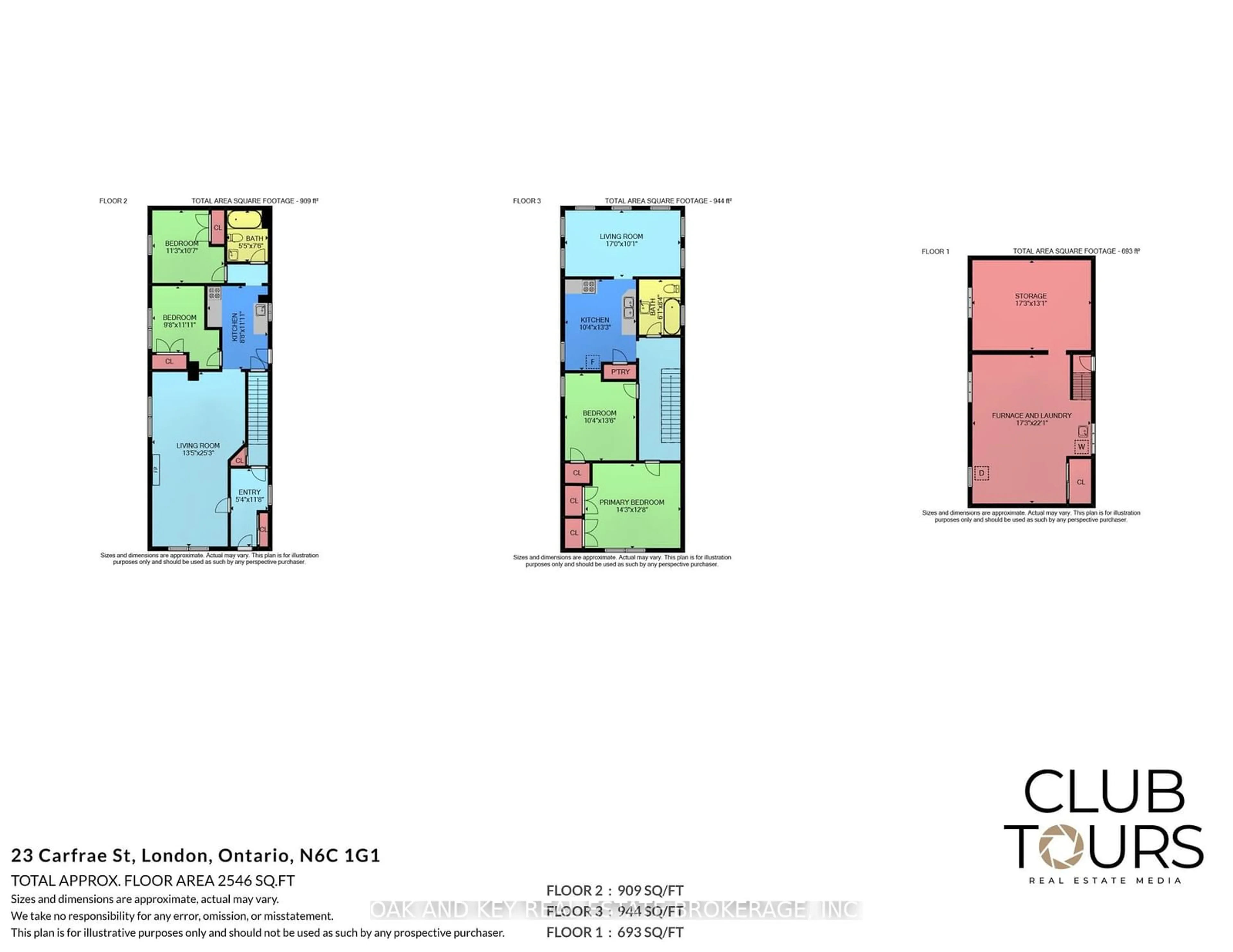 Floor plan for 23 Carfrae St, London Ontario N6C 1G1