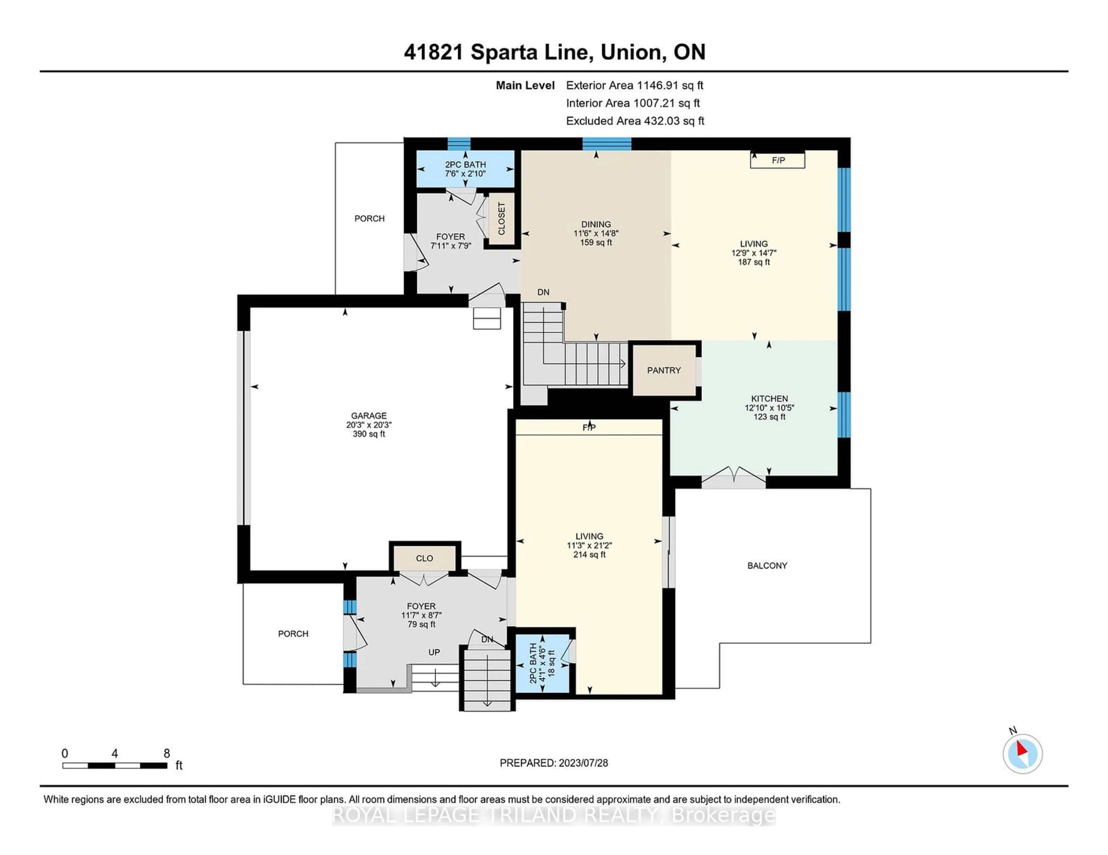 Floor plan for 41821 Sparta Line, Central Elgin Ontario N0L 2L0