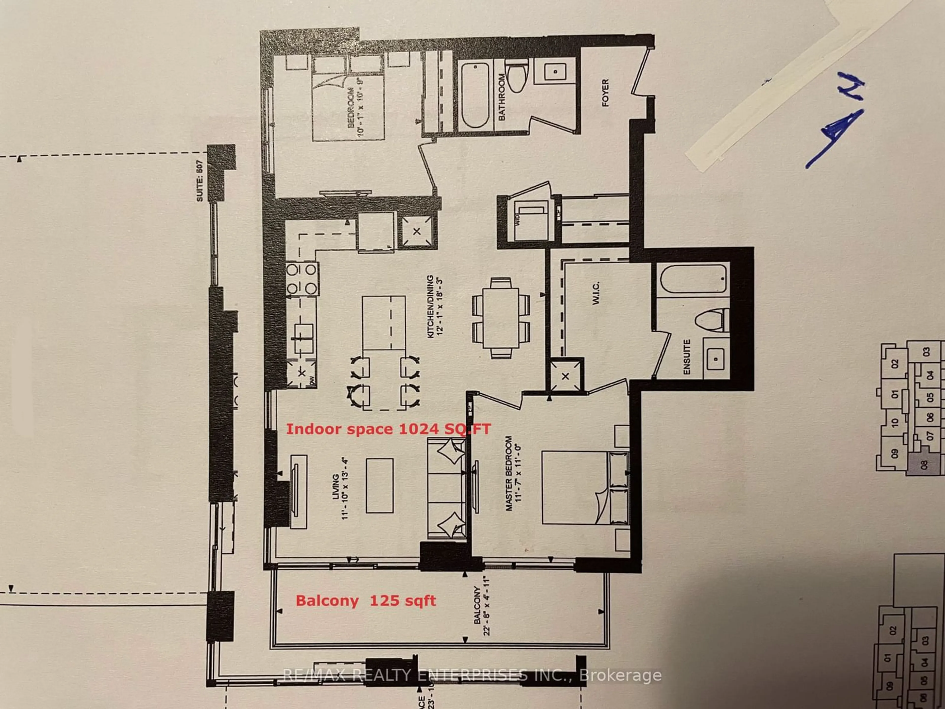 Floor plan for 55 Duke St #1108, Kitchener Ontario N2H 0C9