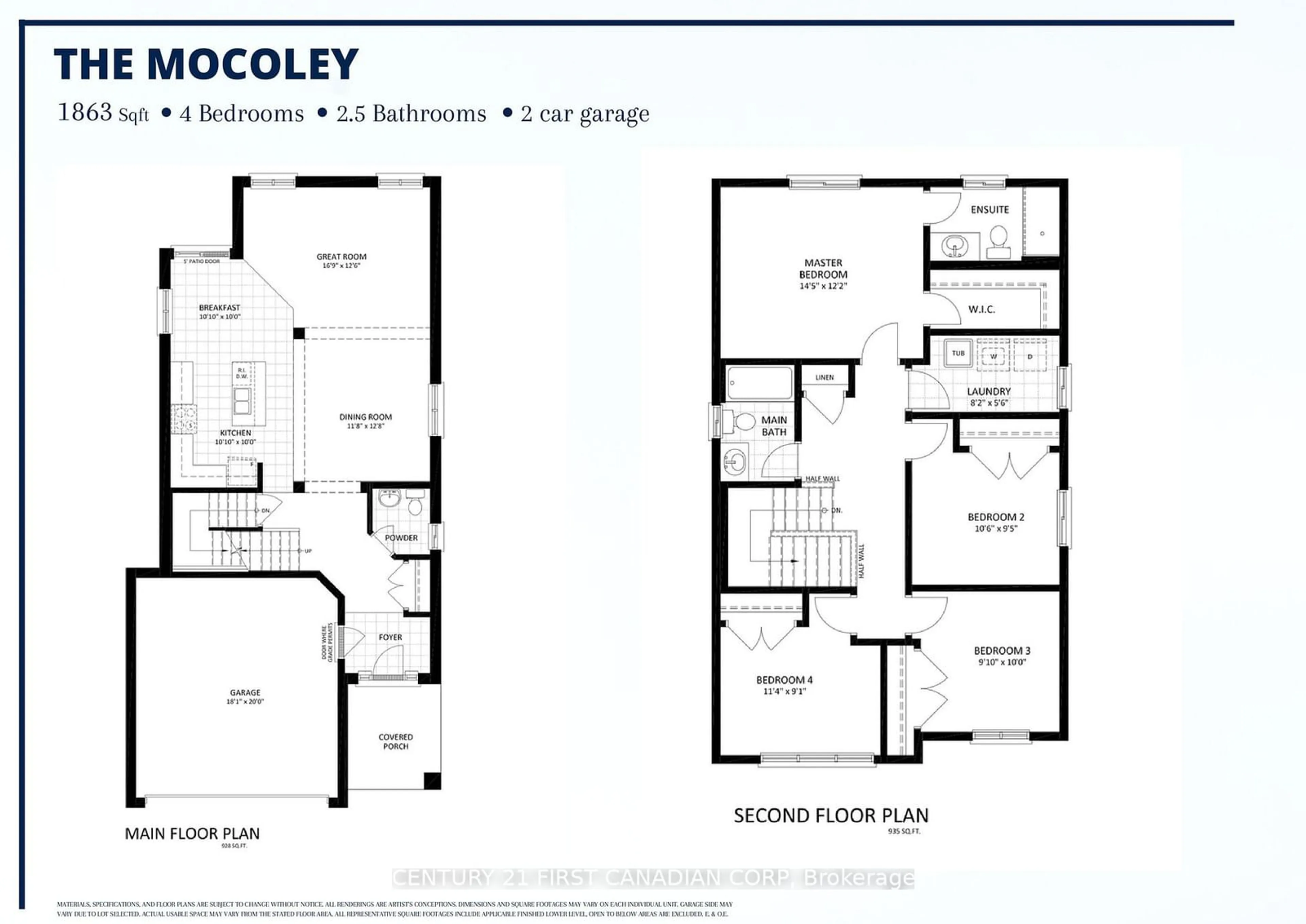 Floor plan for 152 BOWMAN Dr, Middlesex Centre Ontario N0M 2A0