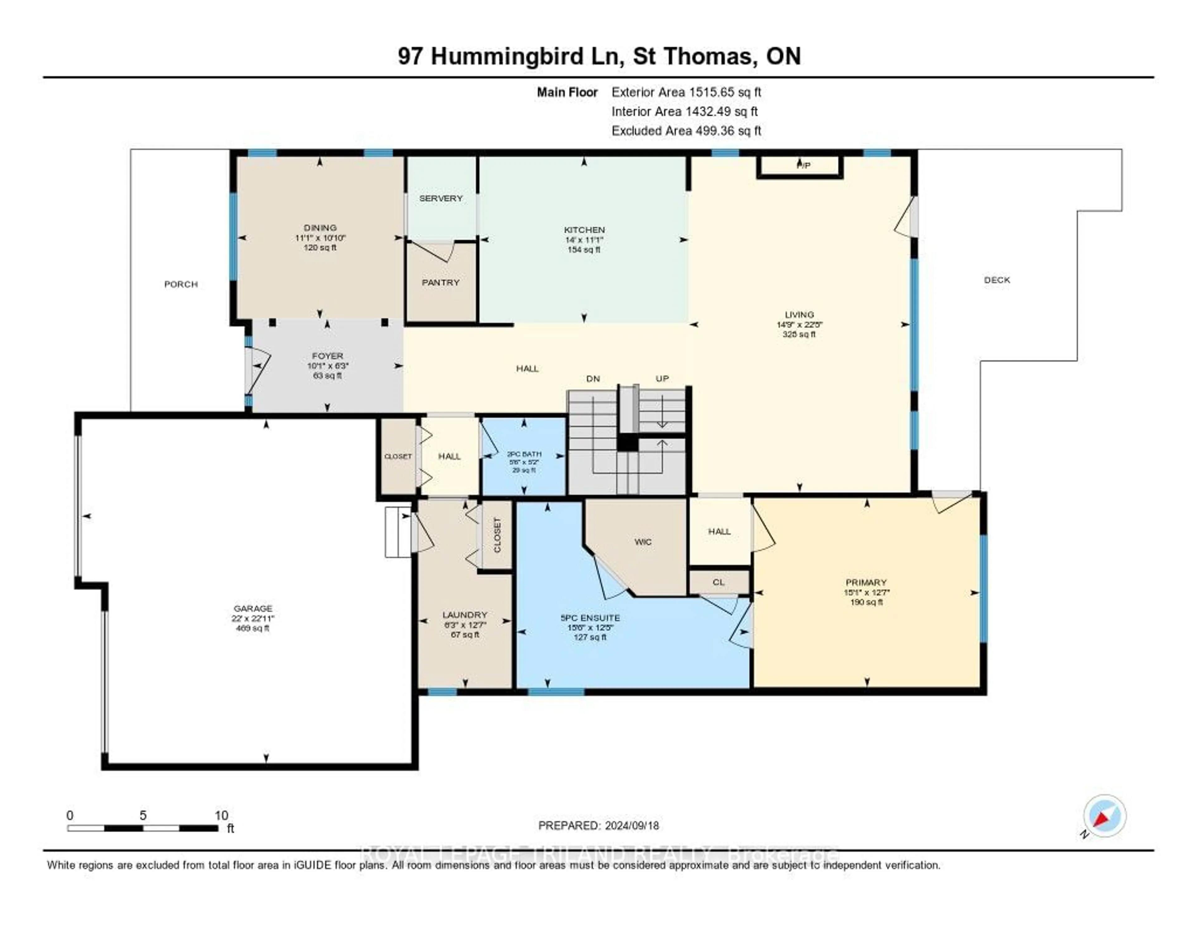 Floor plan for 97 Hummingbird Lane, St. Thomas Ontario N5R 0B7