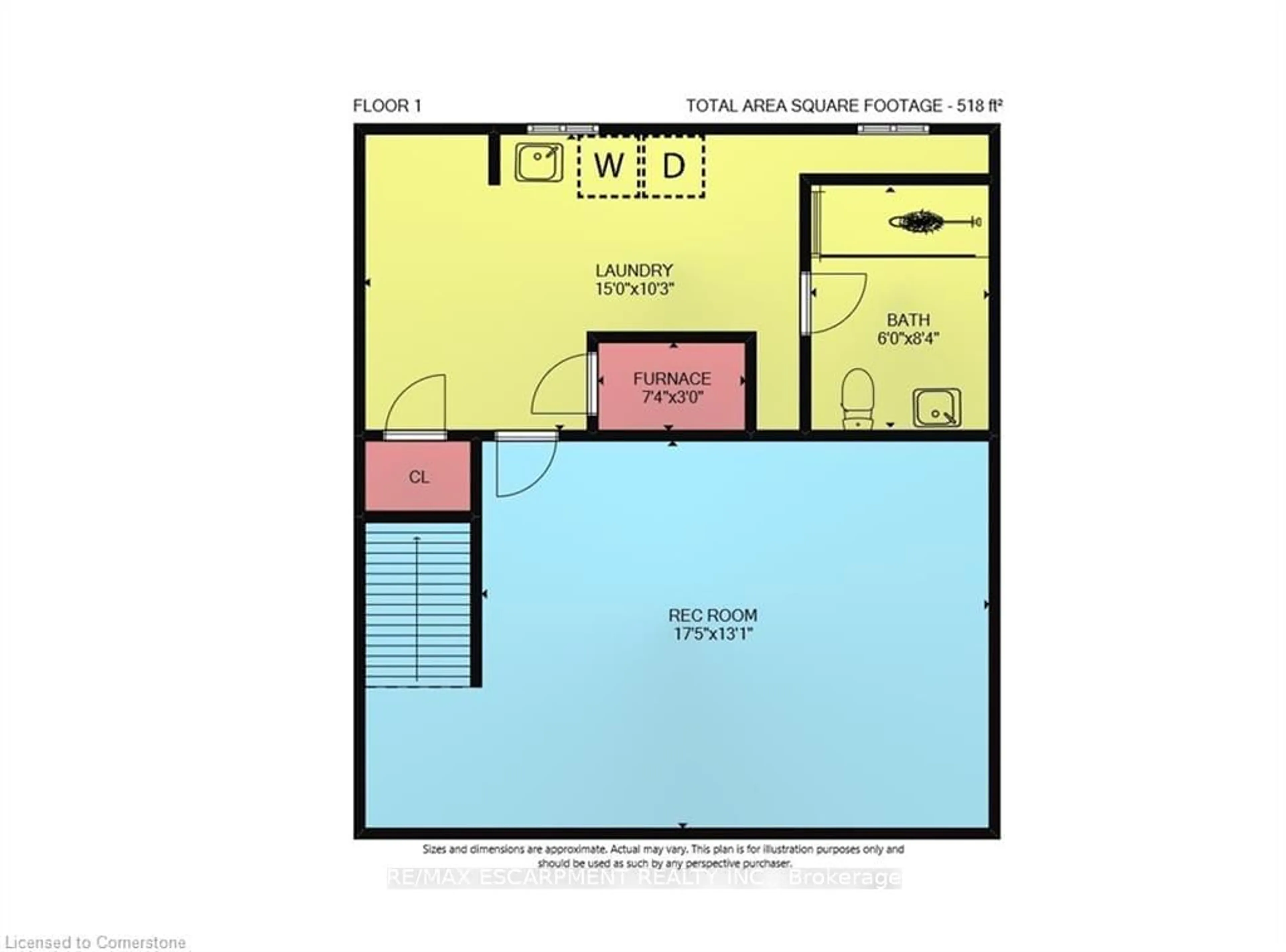 Floor plan for 26 Elford Cres, Hamilton Ontario L8K 5K9