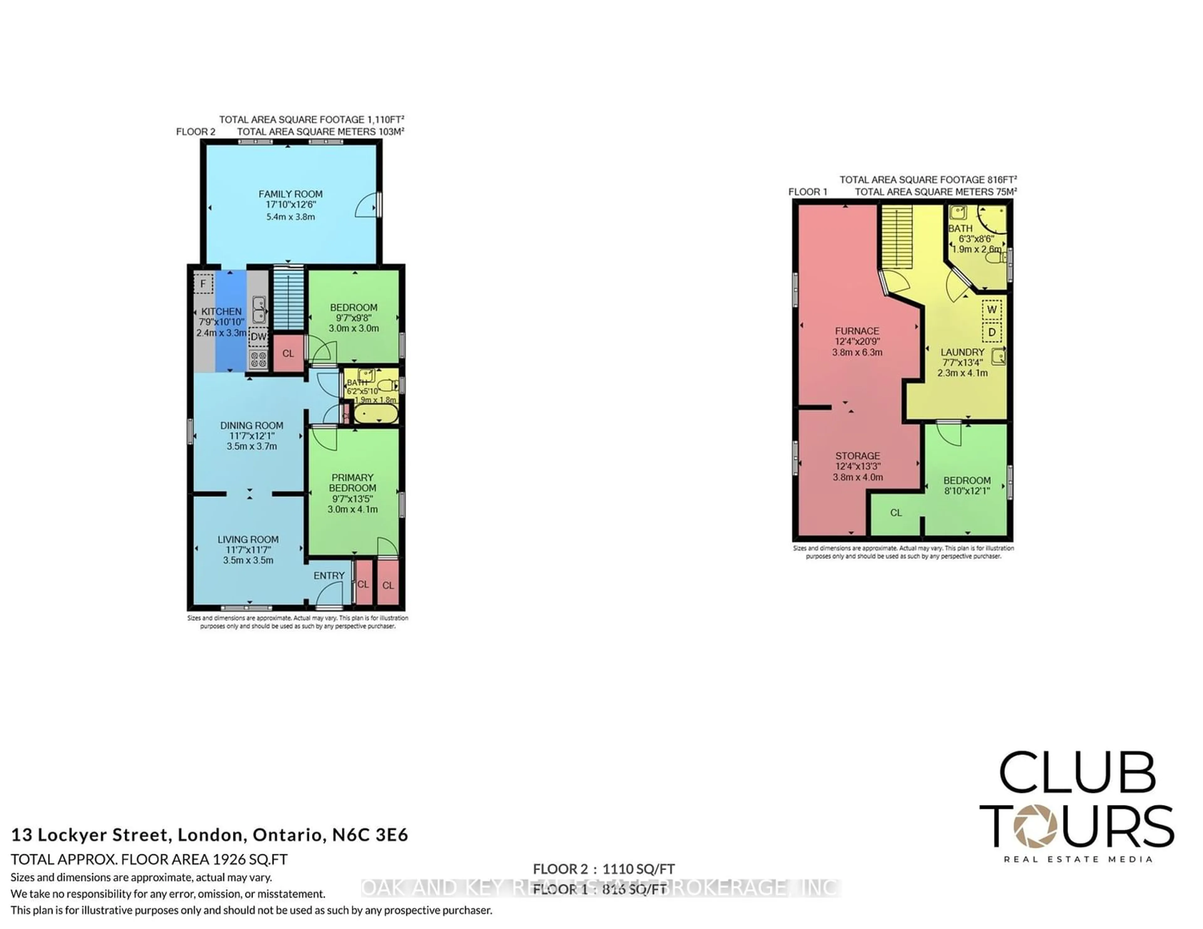 Floor plan for 13 Lockyer St, London Ontario N6C 3E6