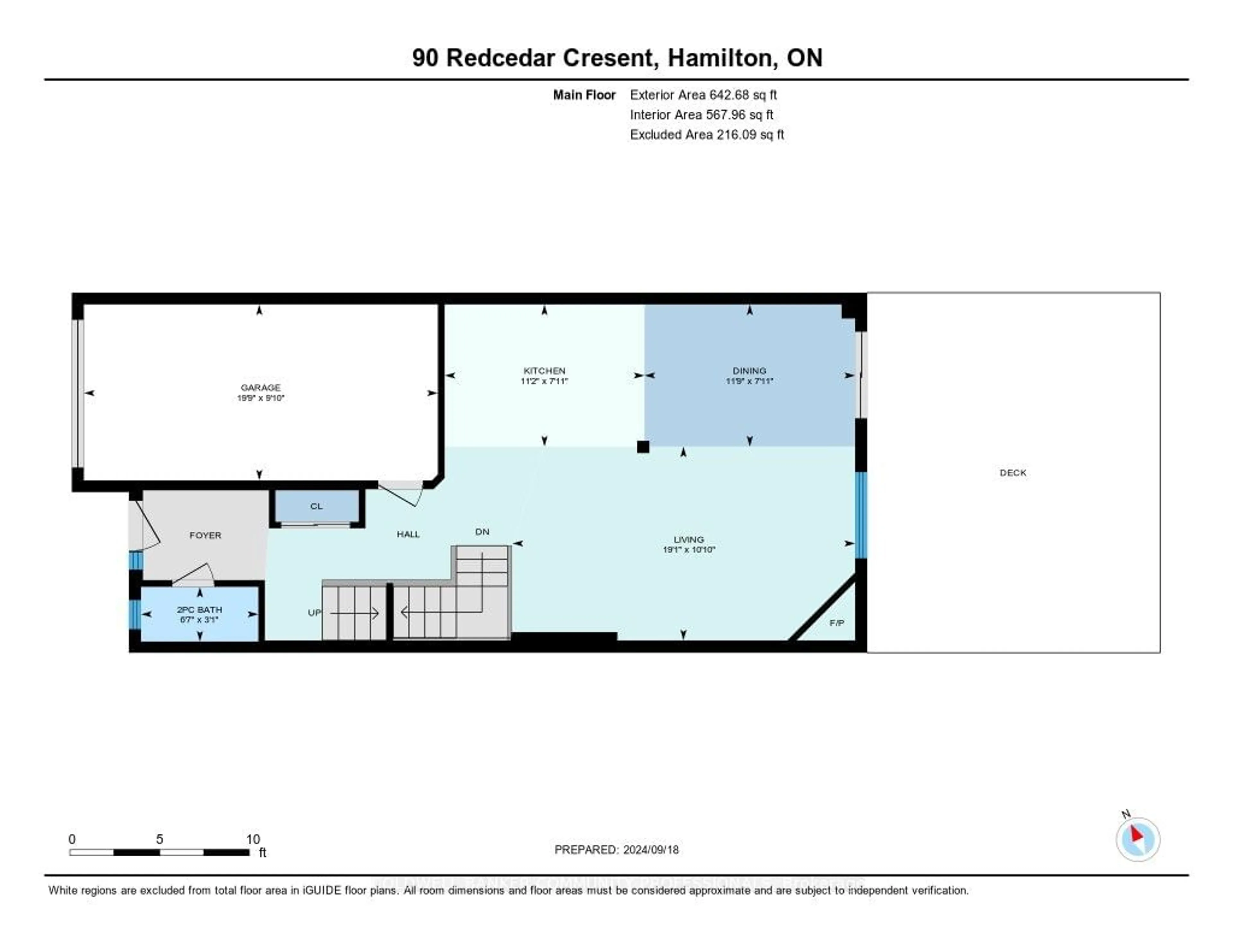 Floor plan for 90 Redcedar Cres, Hamilton Ontario L8E 0G3