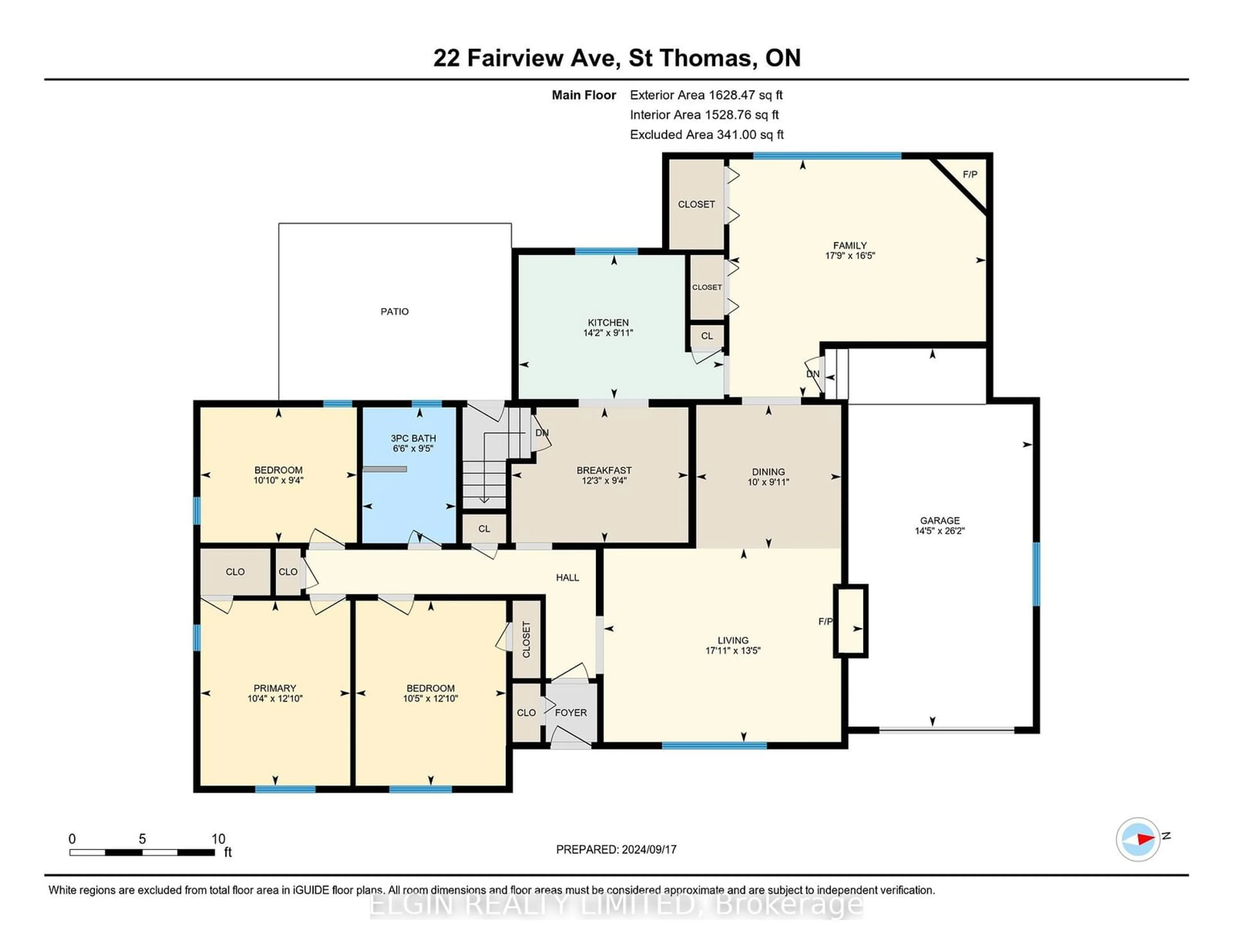 Floor plan for 22 Fairview Ave, St. Thomas Ontario N5R 4X4