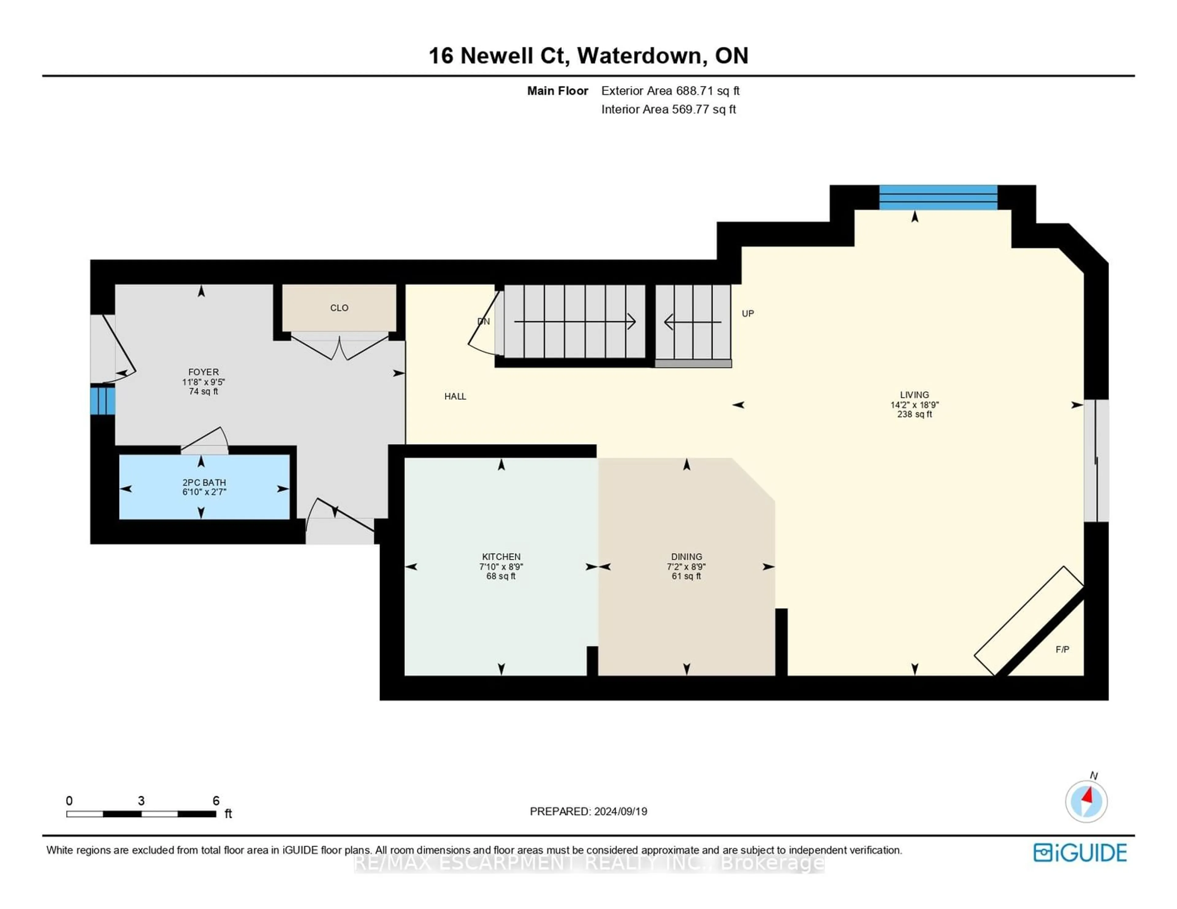 Floor plan for 16 Newell Crt, Hamilton Ontario L9H 7N3