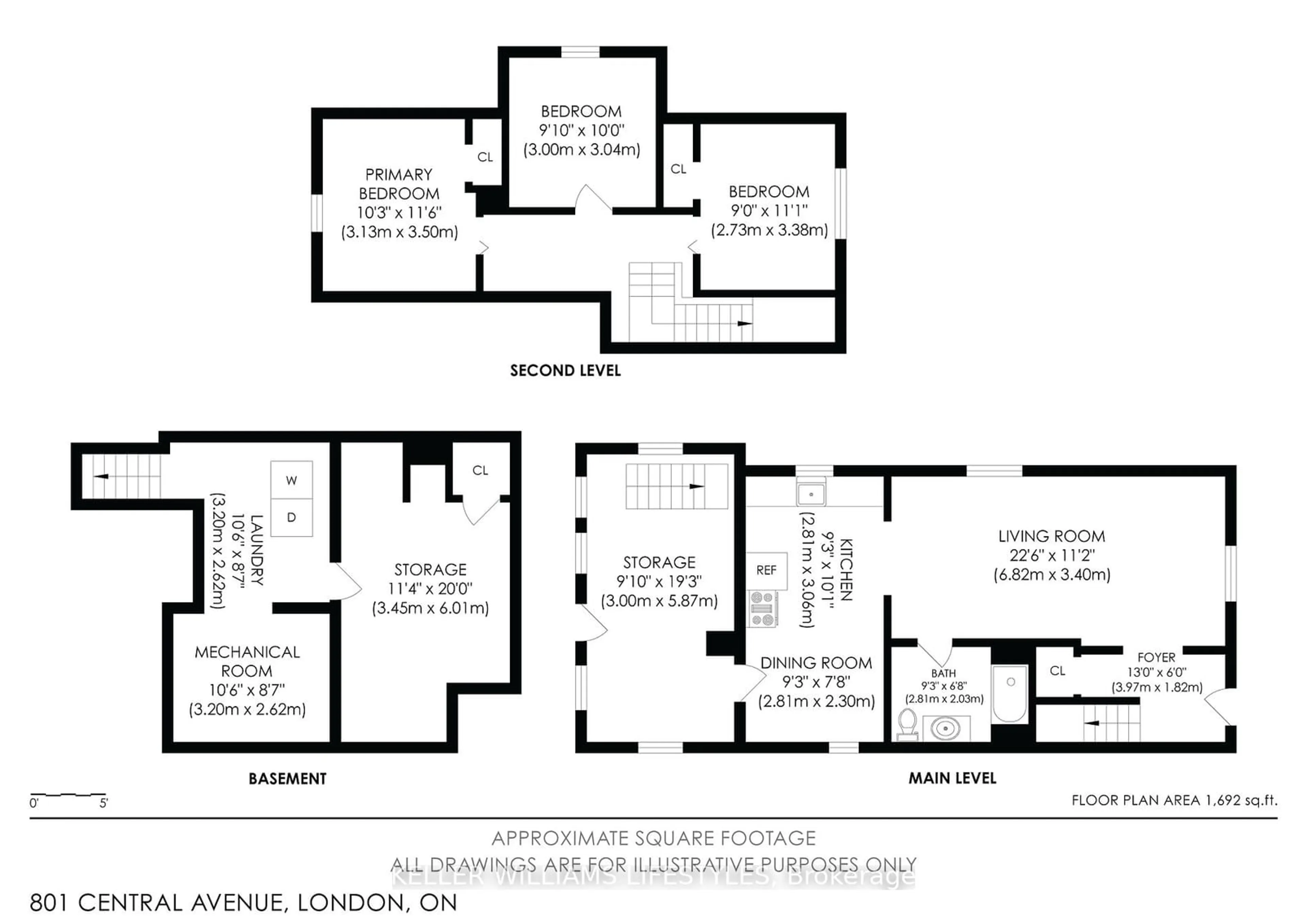 Floor plan for 801 Central Ave, London Ontario N5W 3R1