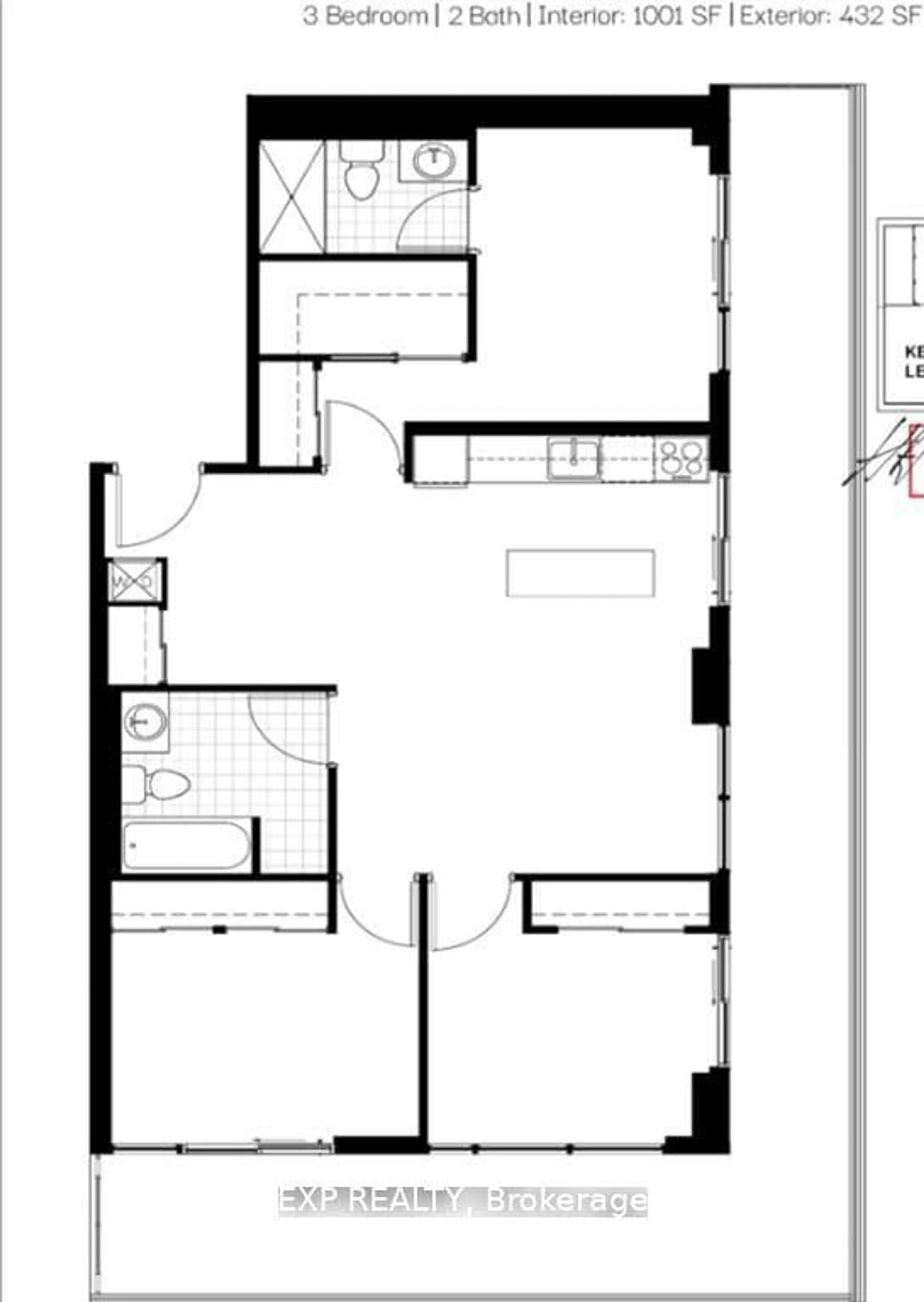 Floor plan for 401 Shellard Lane #608, Brantford Ontario N3T 5L5