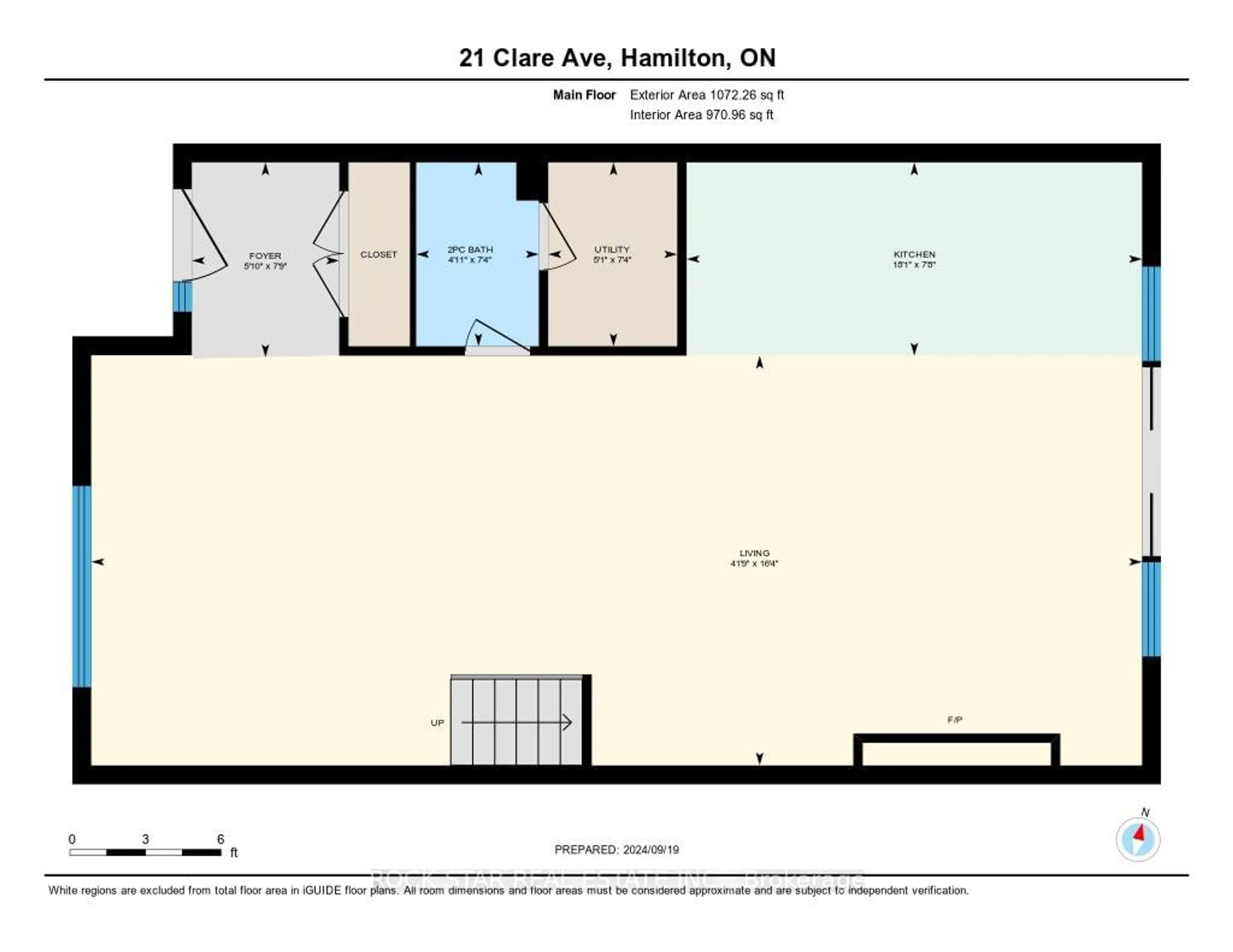 Floor plan for 21 Clare Ave, Hamilton Ontario L8H 7C9