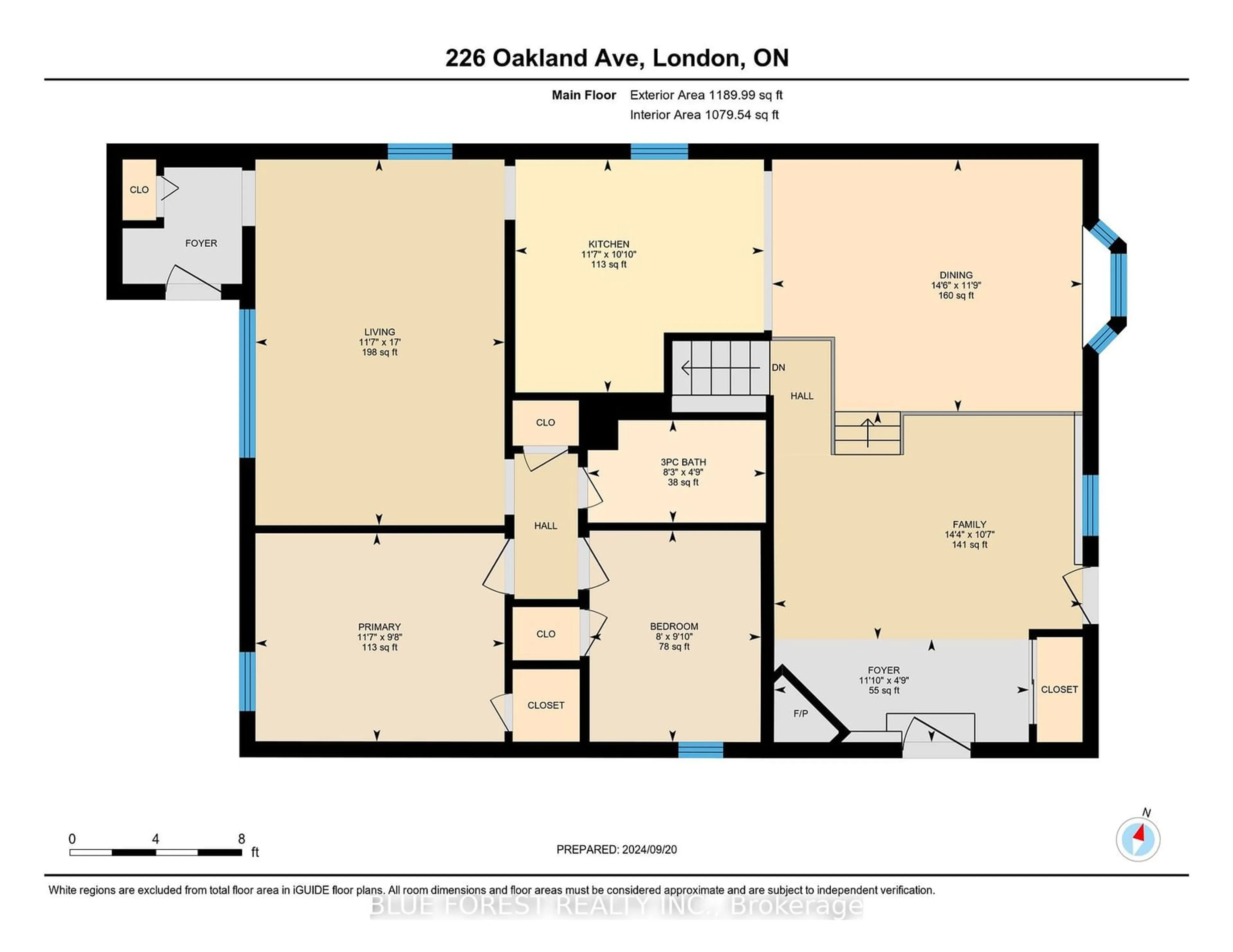 Floor plan for 226 Oakland Ave, London Ontario N5W 4J3