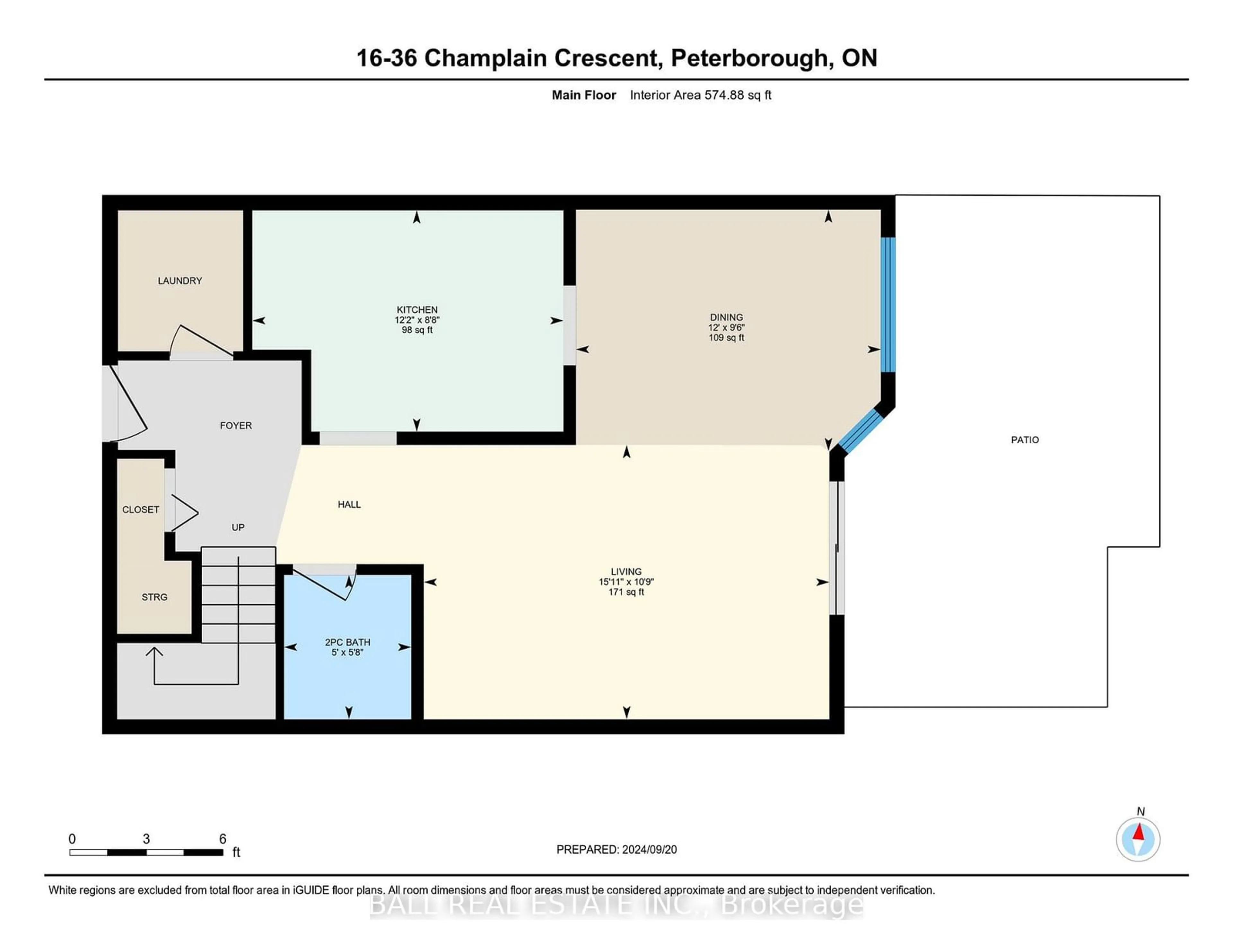 Floor plan for 36 Champlain Cres #16, Peterborough Ontario K9L 1T1