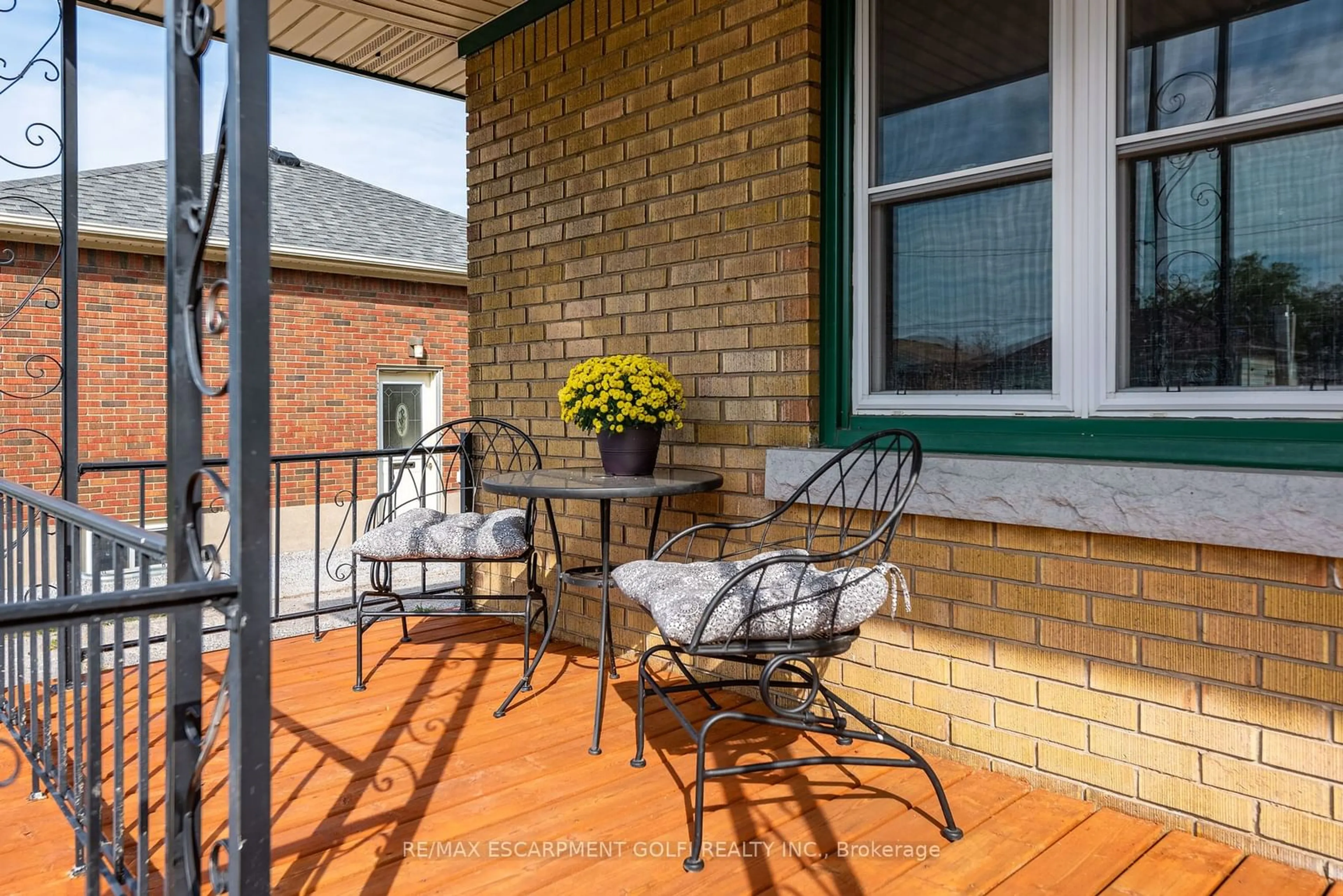 Patio, the fenced backyard for 7 Battersea Ave, St. Catharines Ontario L2P 1L4