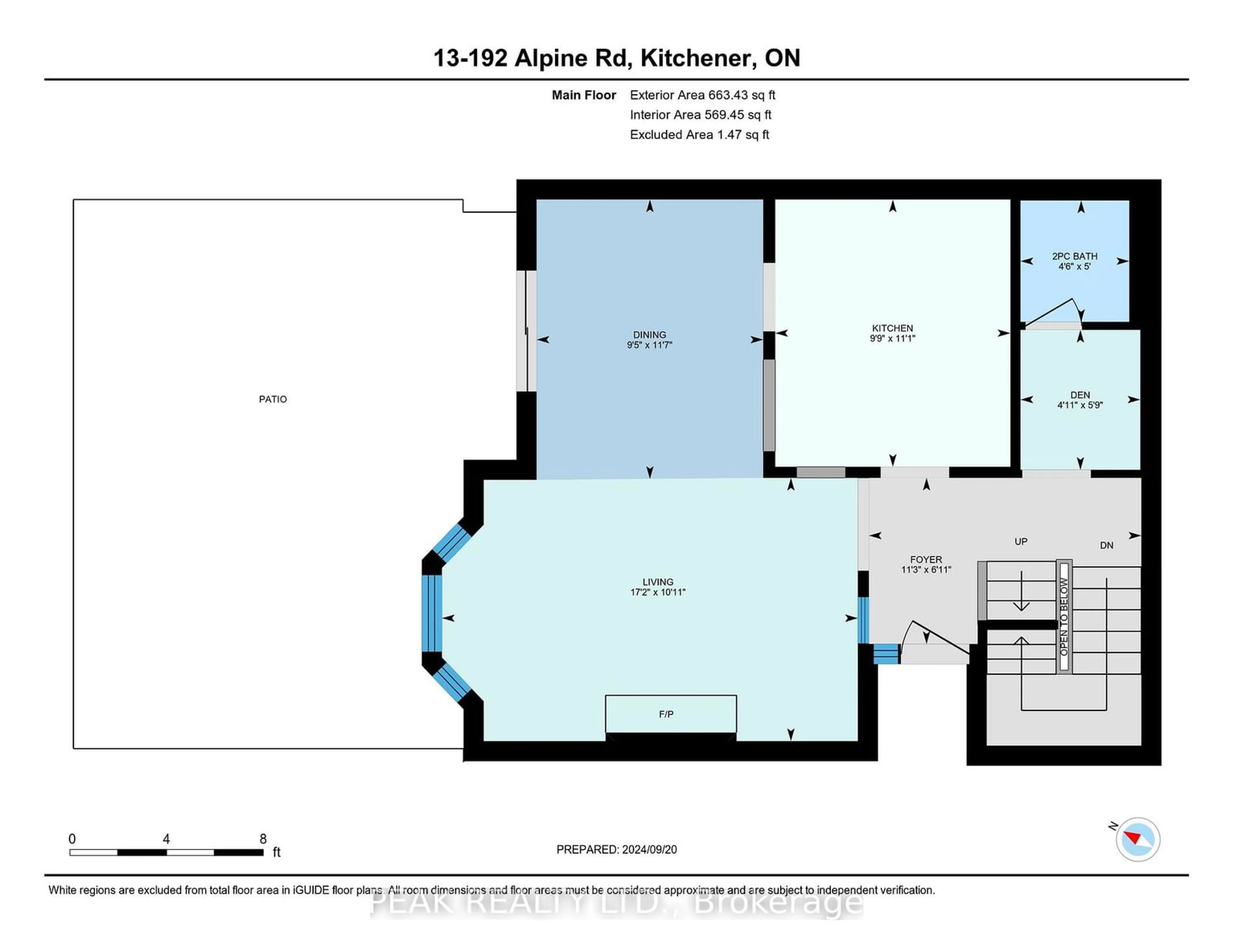 Floor plan for 192 Alpine Rd #13, Kitchener Ontario N2E 2N8