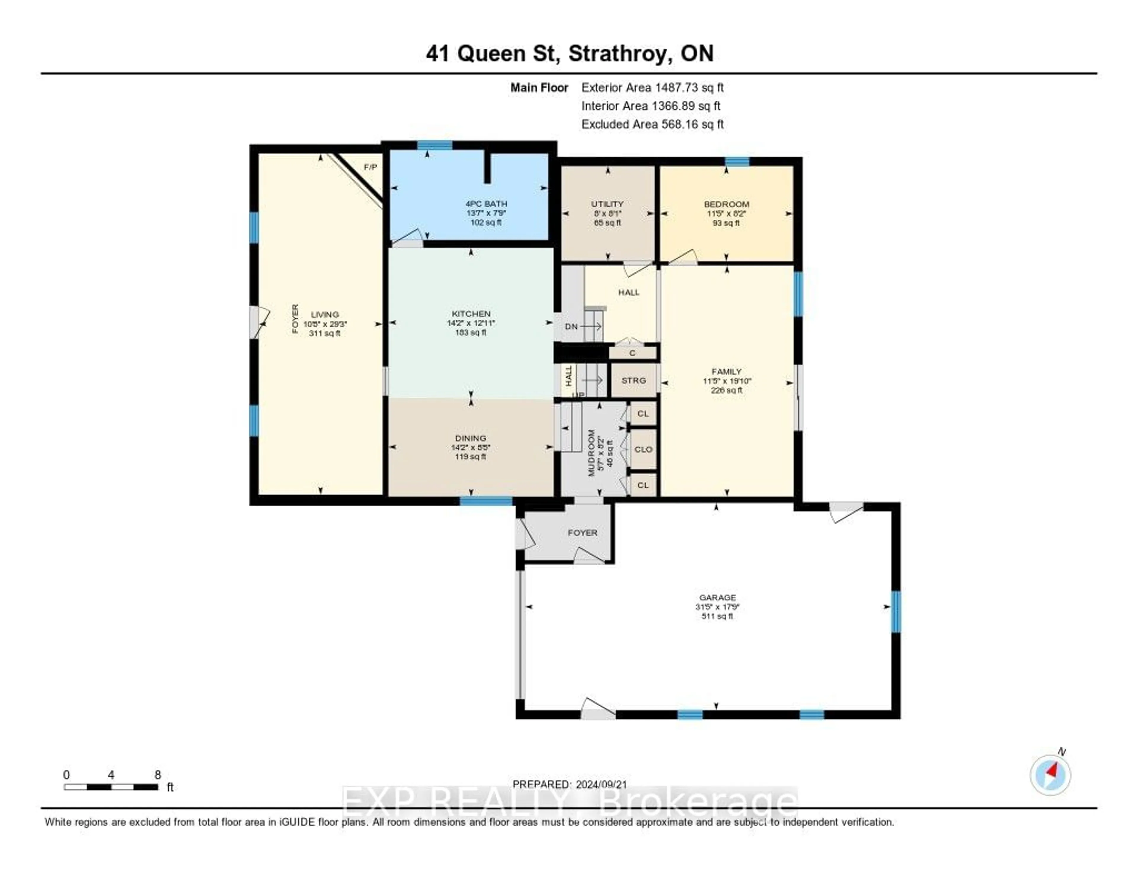 Floor plan for 41 Queen St, Strathroy-Caradoc Ontario N7G 2H5