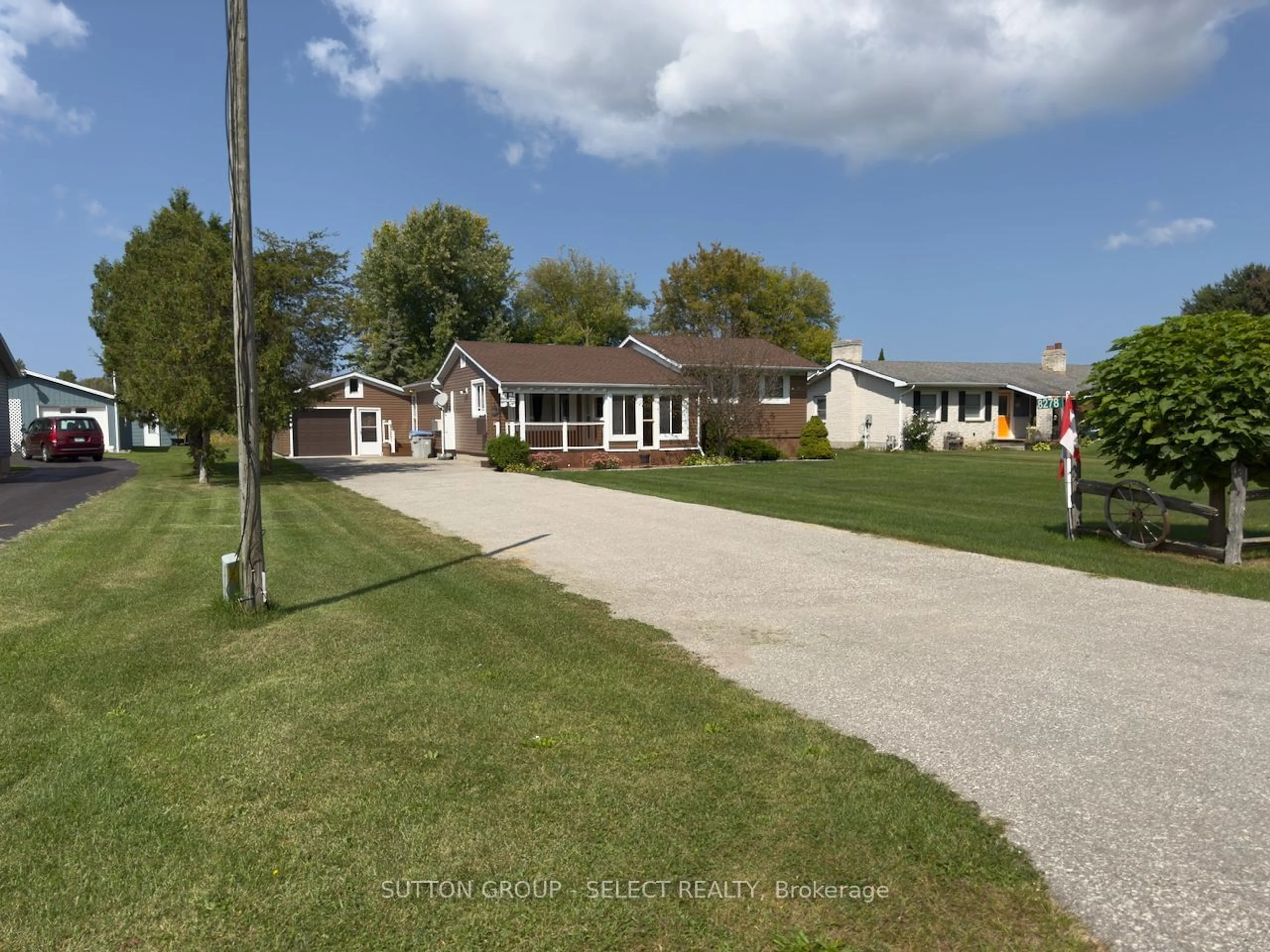 Frontside or backside of a home, the street view for 8278 Burwell Rd, Lambton Shores Ontario N0M 1T0