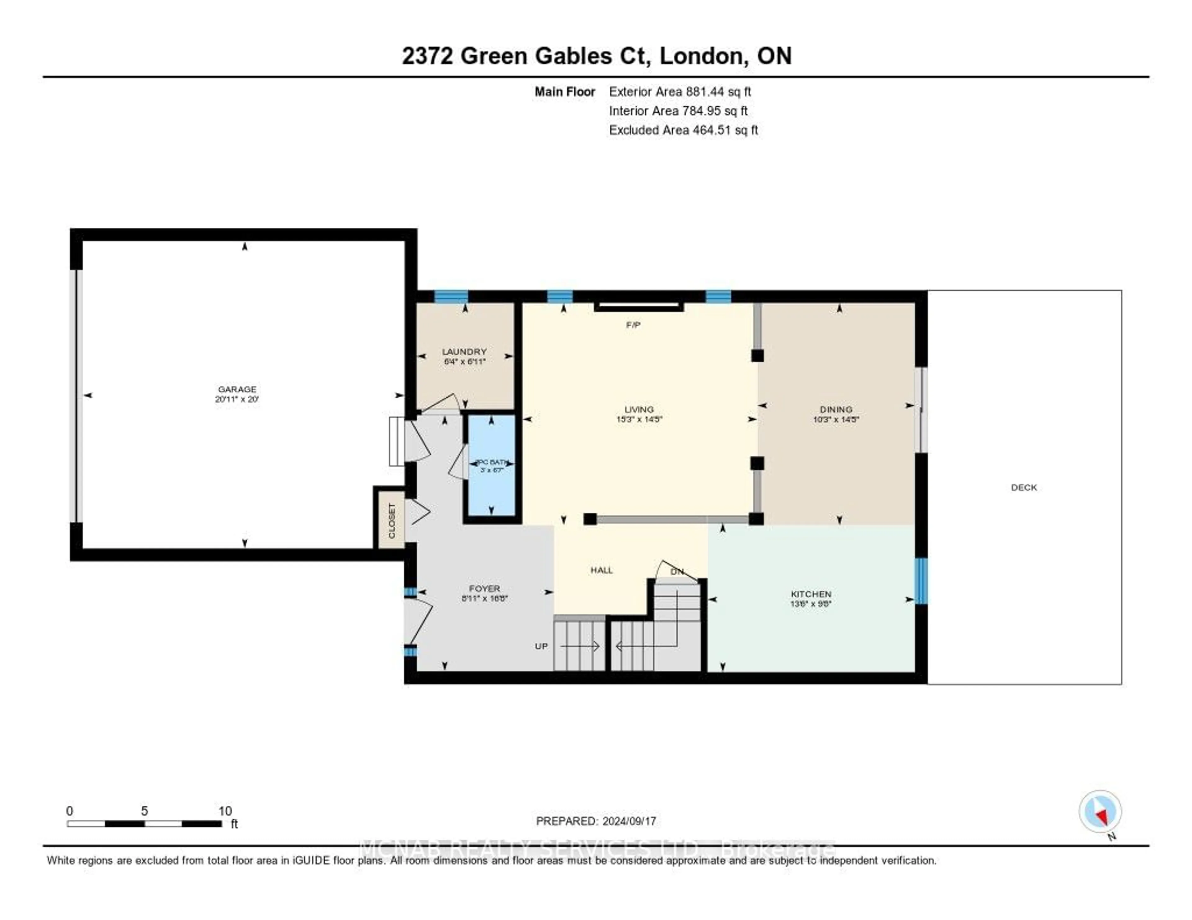 Floor plan for 2372 Green Gables Crt, London Ontario N6M 0A4