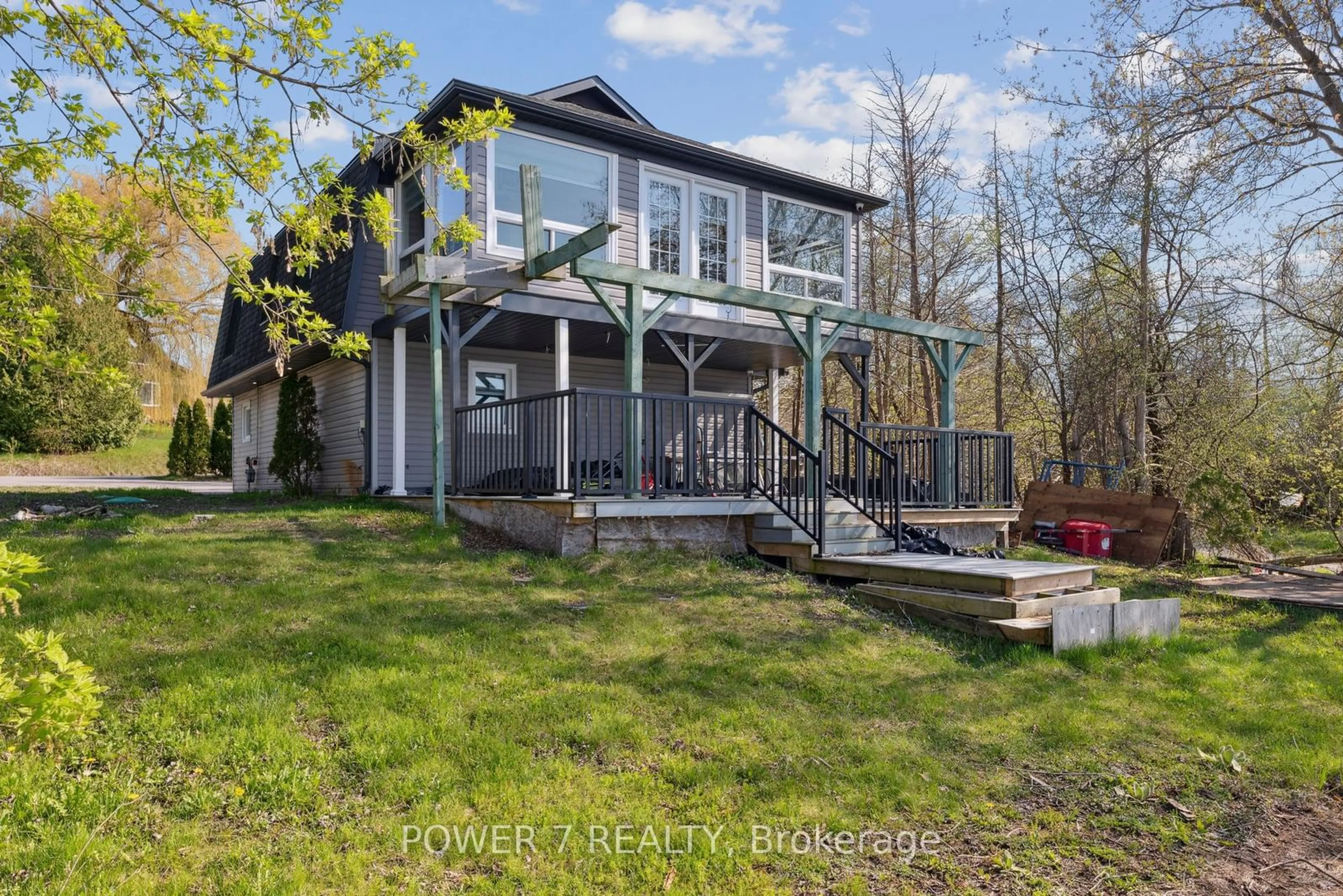 Frontside or backside of a home, the fenced backyard for 1 Mcgill Dr, Kawartha Lakes Ontario L0B 1K0