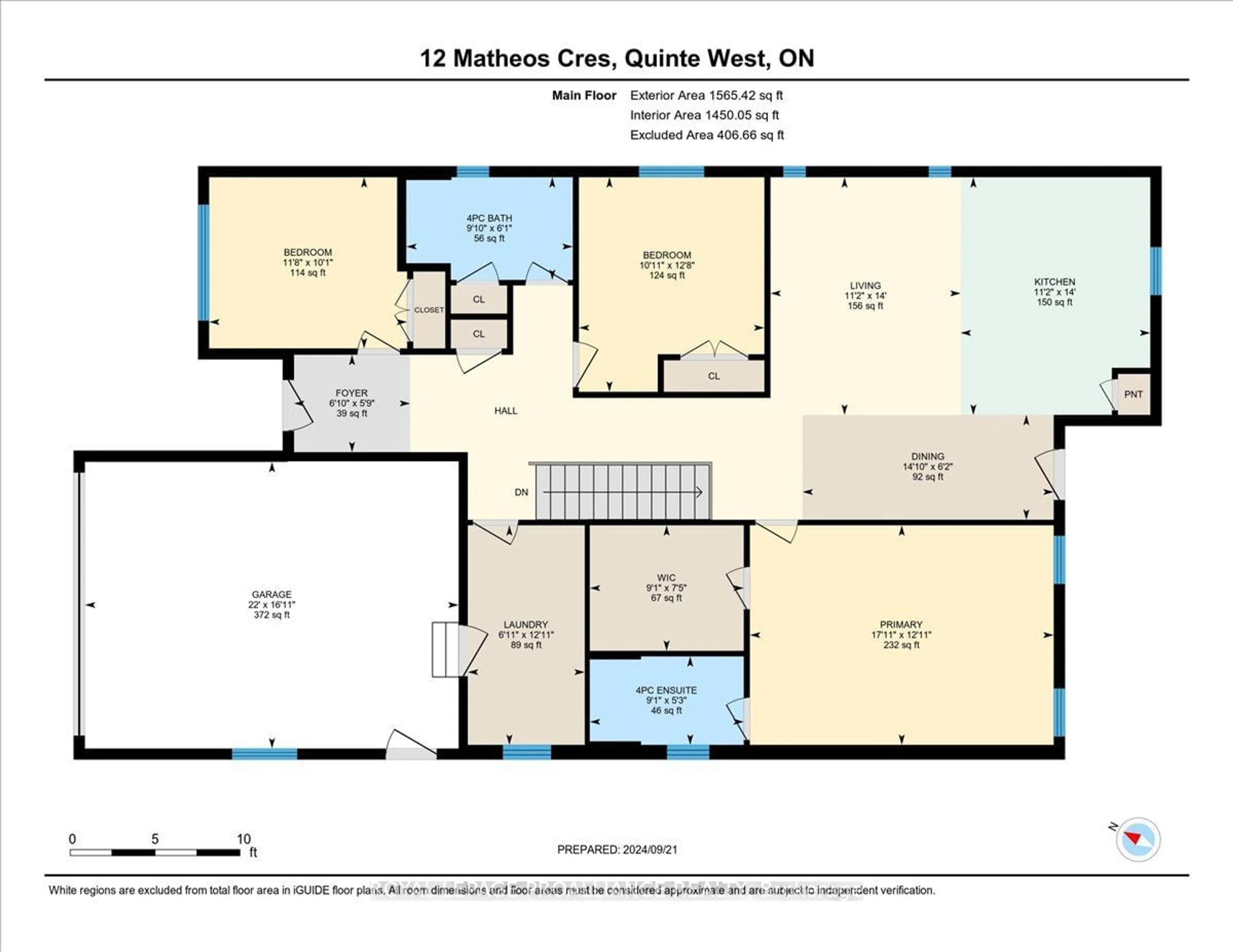 Floor plan for 12 Matheos Cres, Quinte West Ontario K8V 0L2