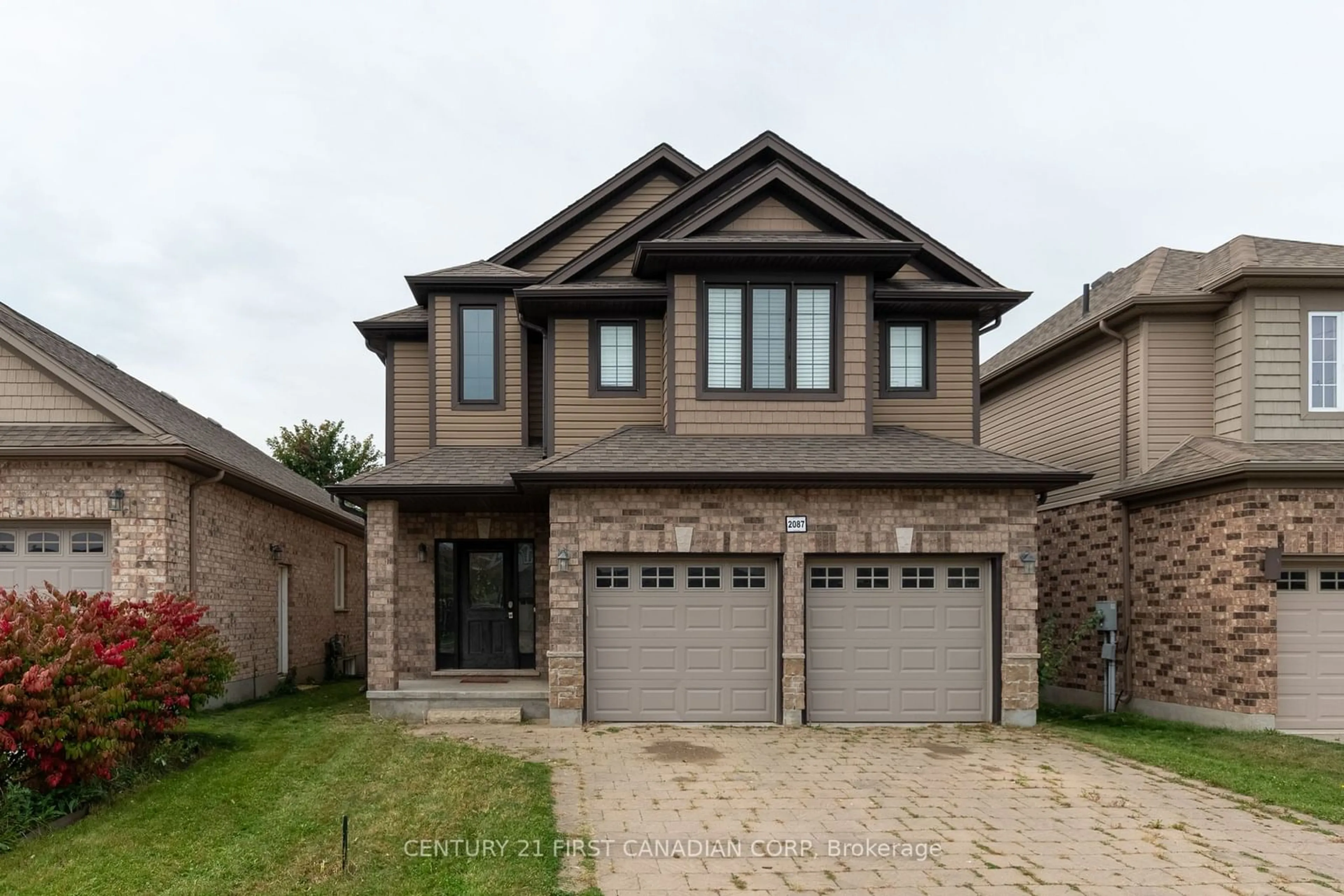 Home with brick exterior material for 2087 Cherrywood Tr, London Ontario N6H 0C8