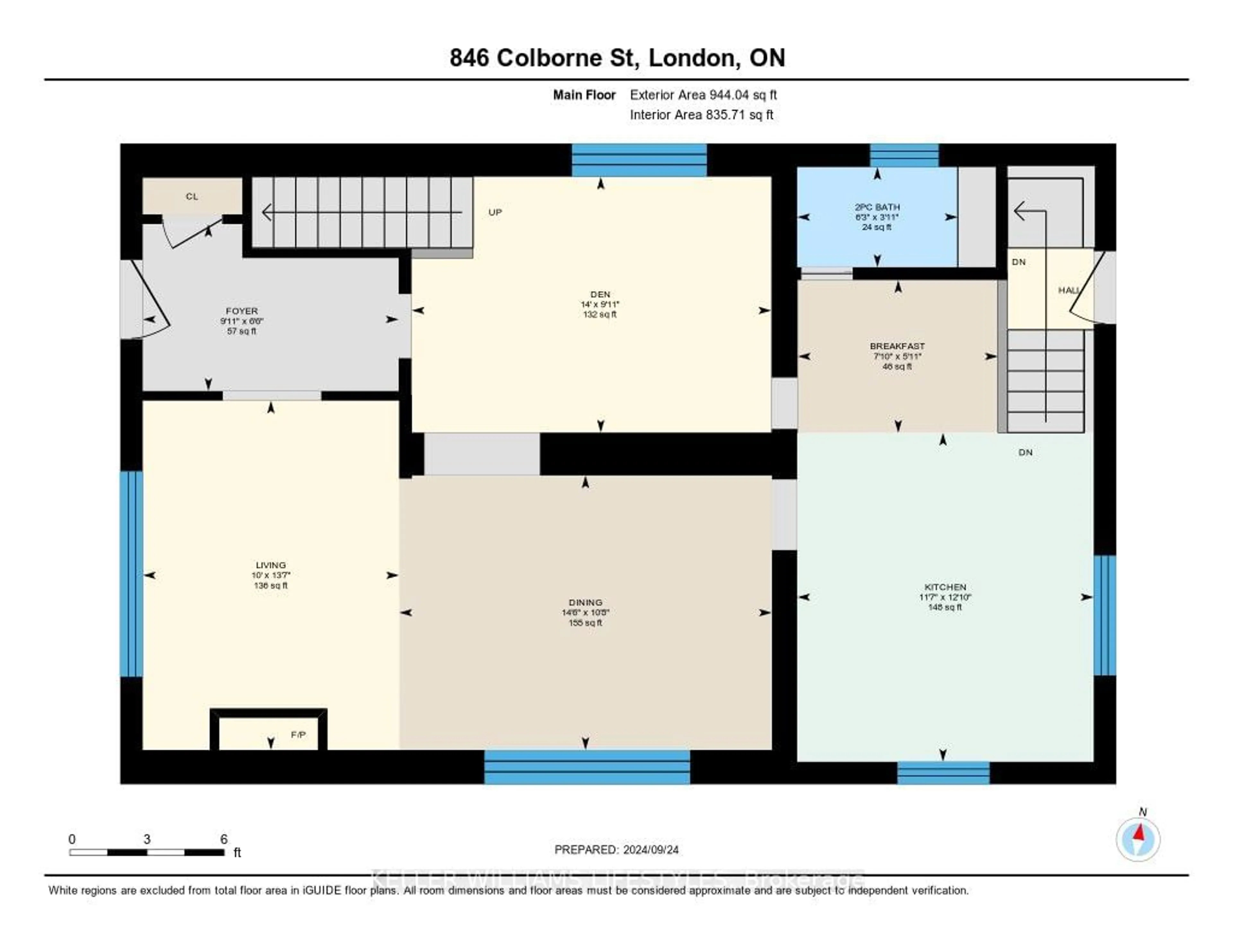 Floor plan for 846 Colborne St, London Ontario N6A 4A2