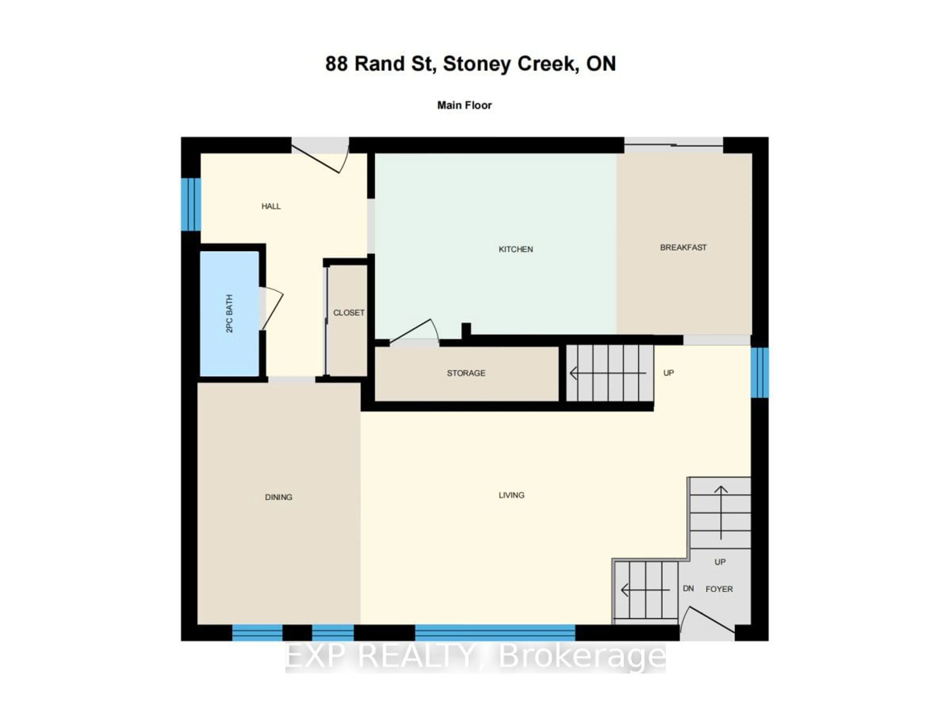 Floor plan for 88 Rand St, Hamilton Ontario L8J 1A8