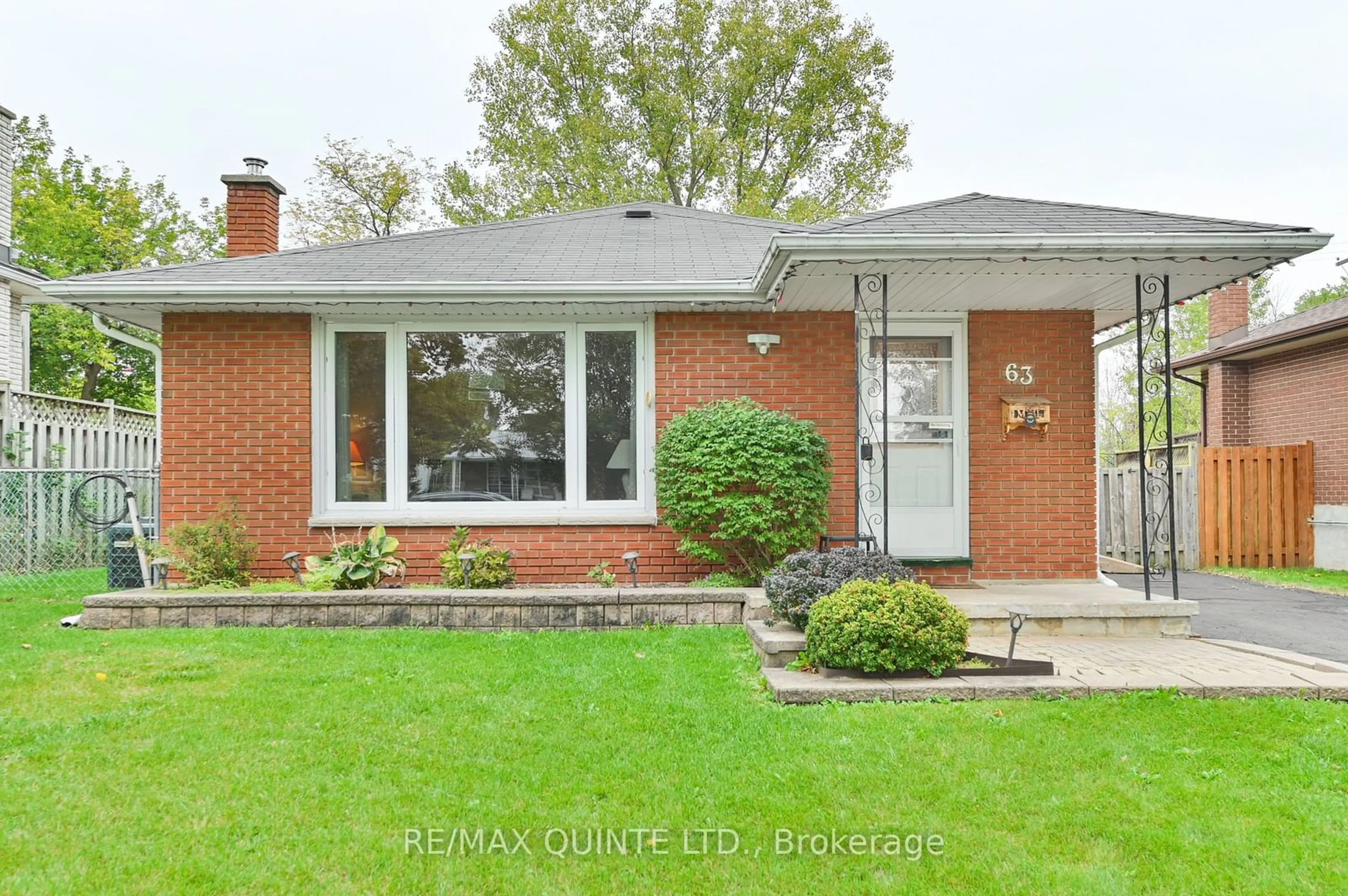 Home with brick exterior material for 63 Nelles Ave, Quinte West Ontario K8V 3A8