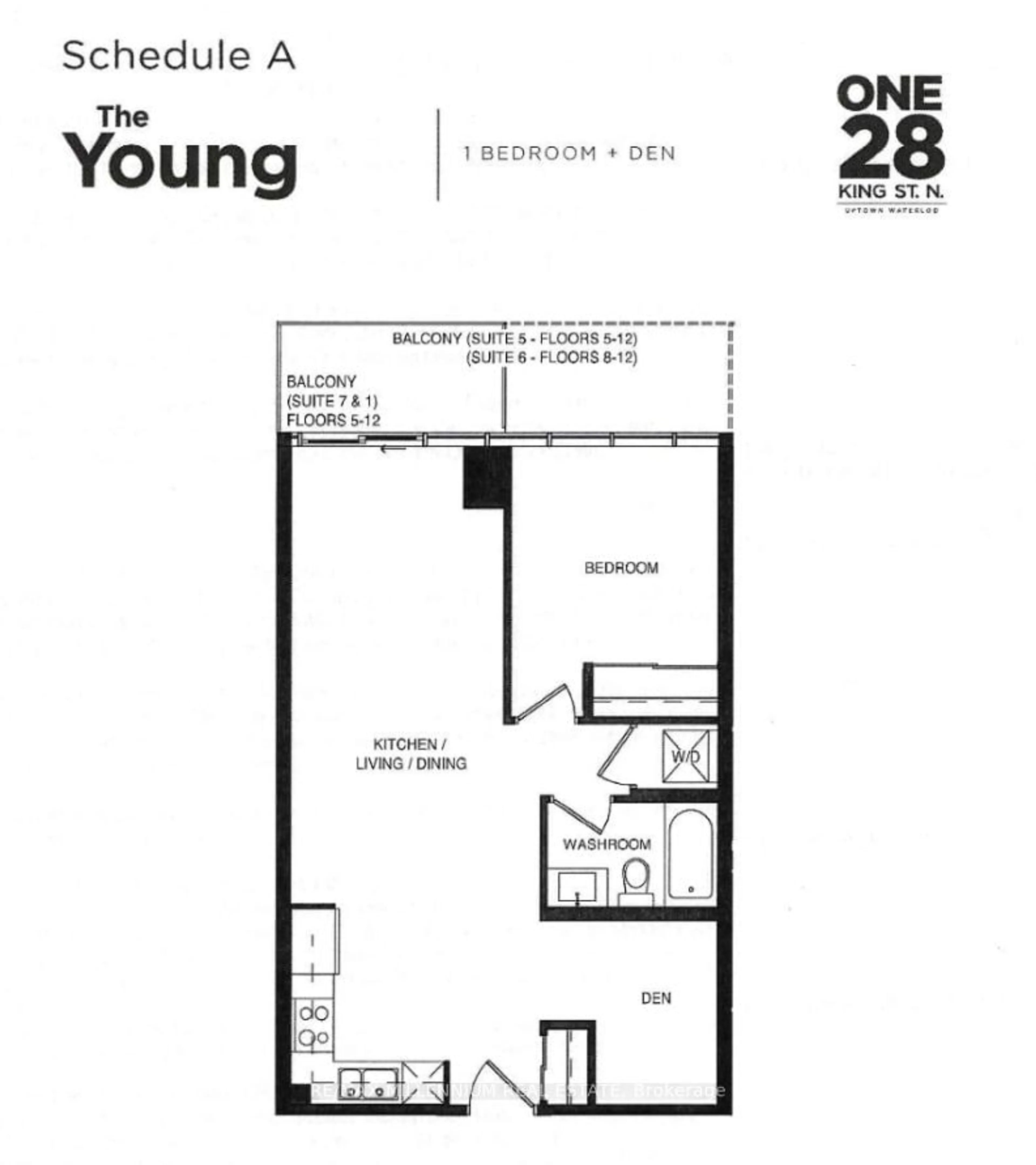 Floor plan for 128 King St #1206, Waterloo Ontario N2J 0E9