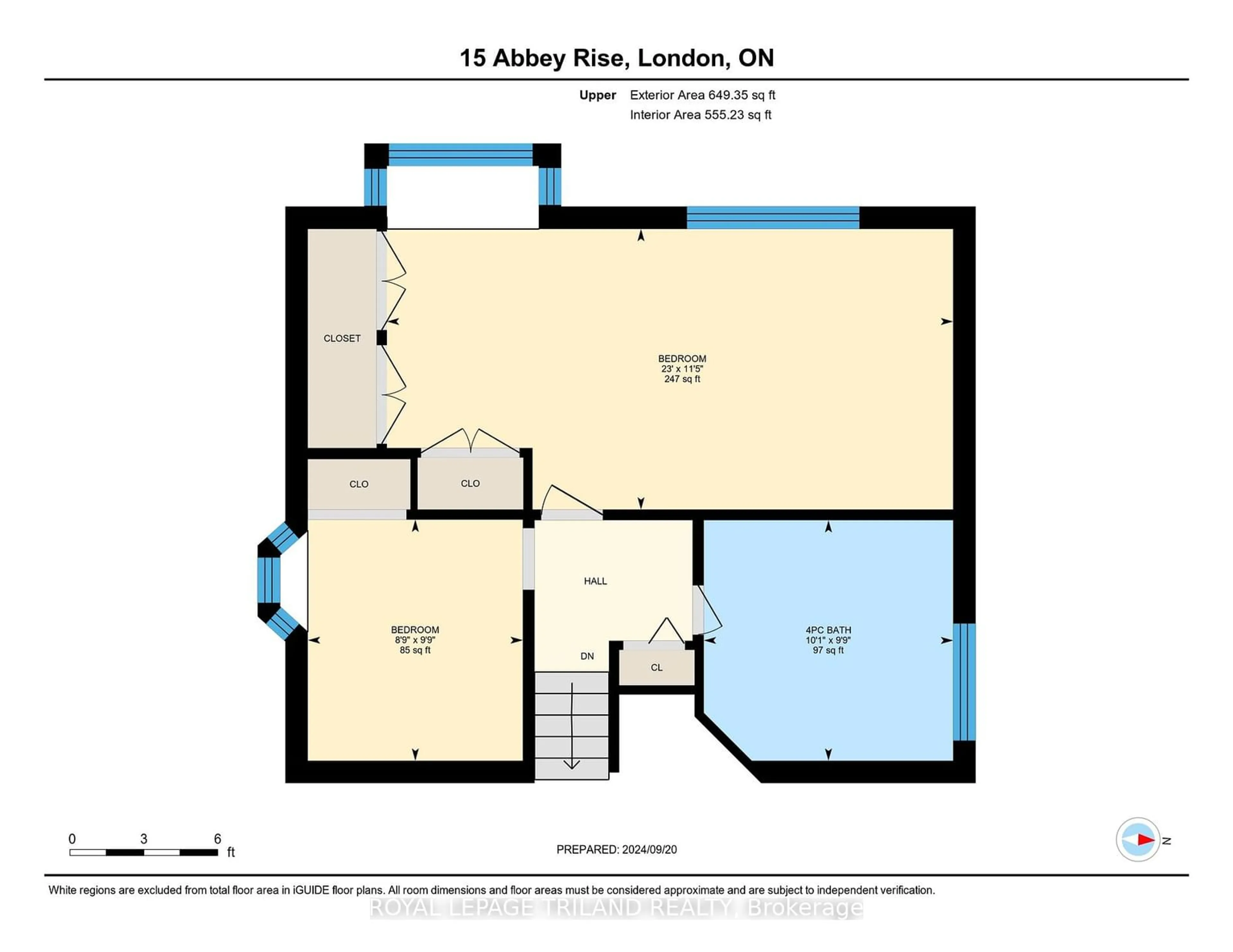 Floor plan for 15 Abbey Rise, London Ontario N6G 1Y8