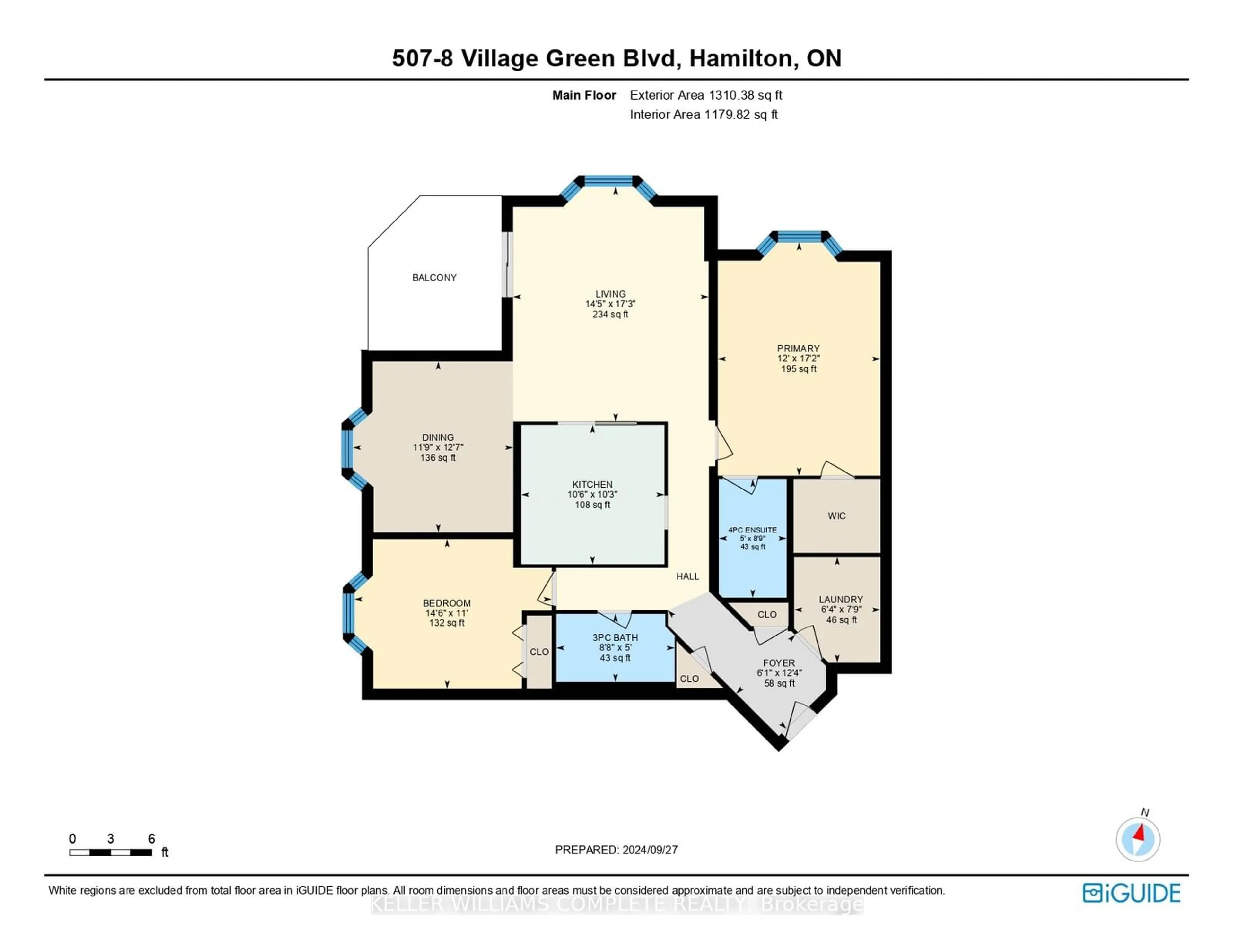 Floor plan for 8 Village Green Blvd #507, Hamilton Ontario L8G 5B8