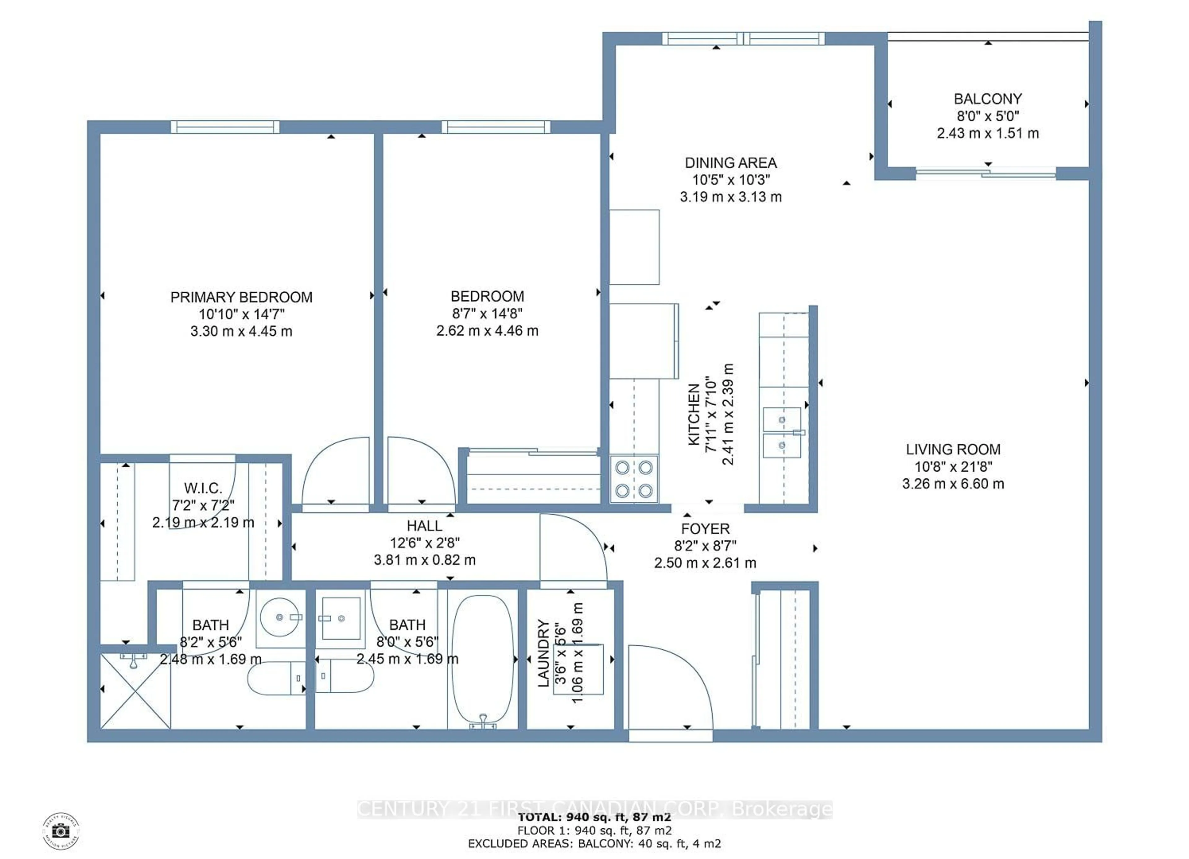 Floor plan for 76 Base Line Rd #804, London Ontario N6J 4X6